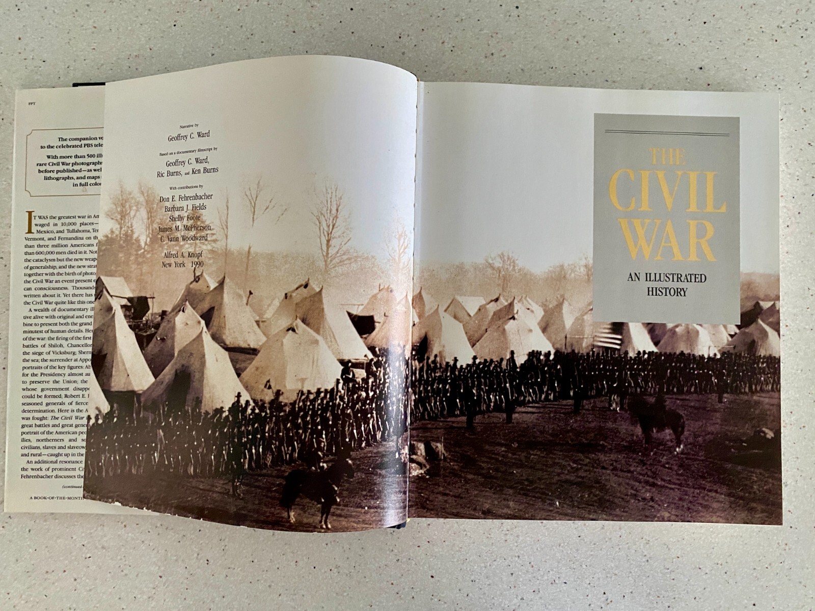 THE CIVIL WAR: By Geoffrey C. Ward With Ric Burns & Ken Burns HARDCOVER