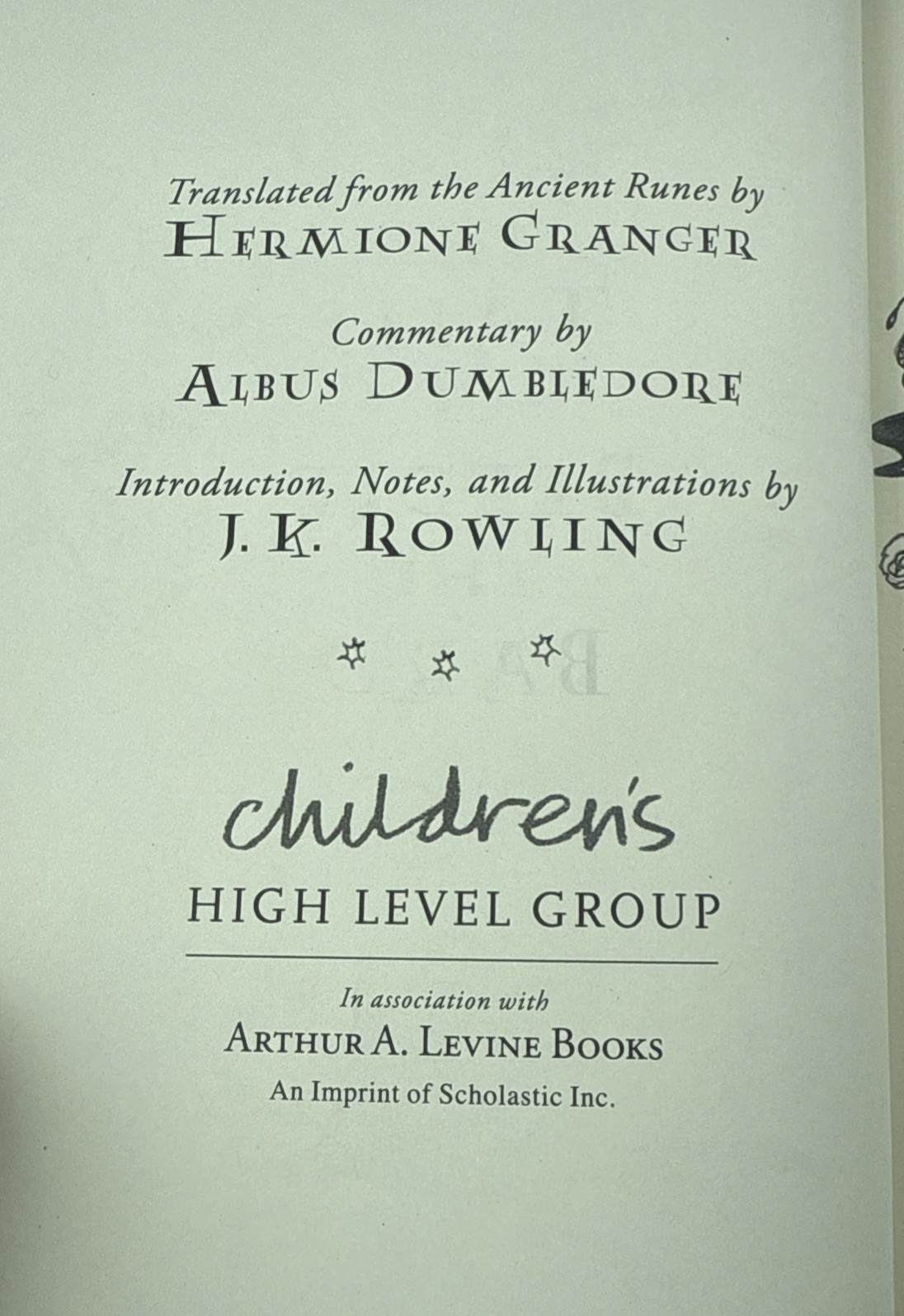 J.K. Rowling The Tales of Beedle The Bard Harry Potter HC 1st Printng 2008 sh7