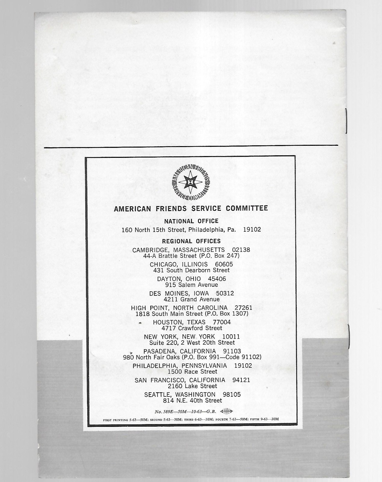 Letter From Birmingham City Jail Martin Luther King Jr 6th Printing October 1963