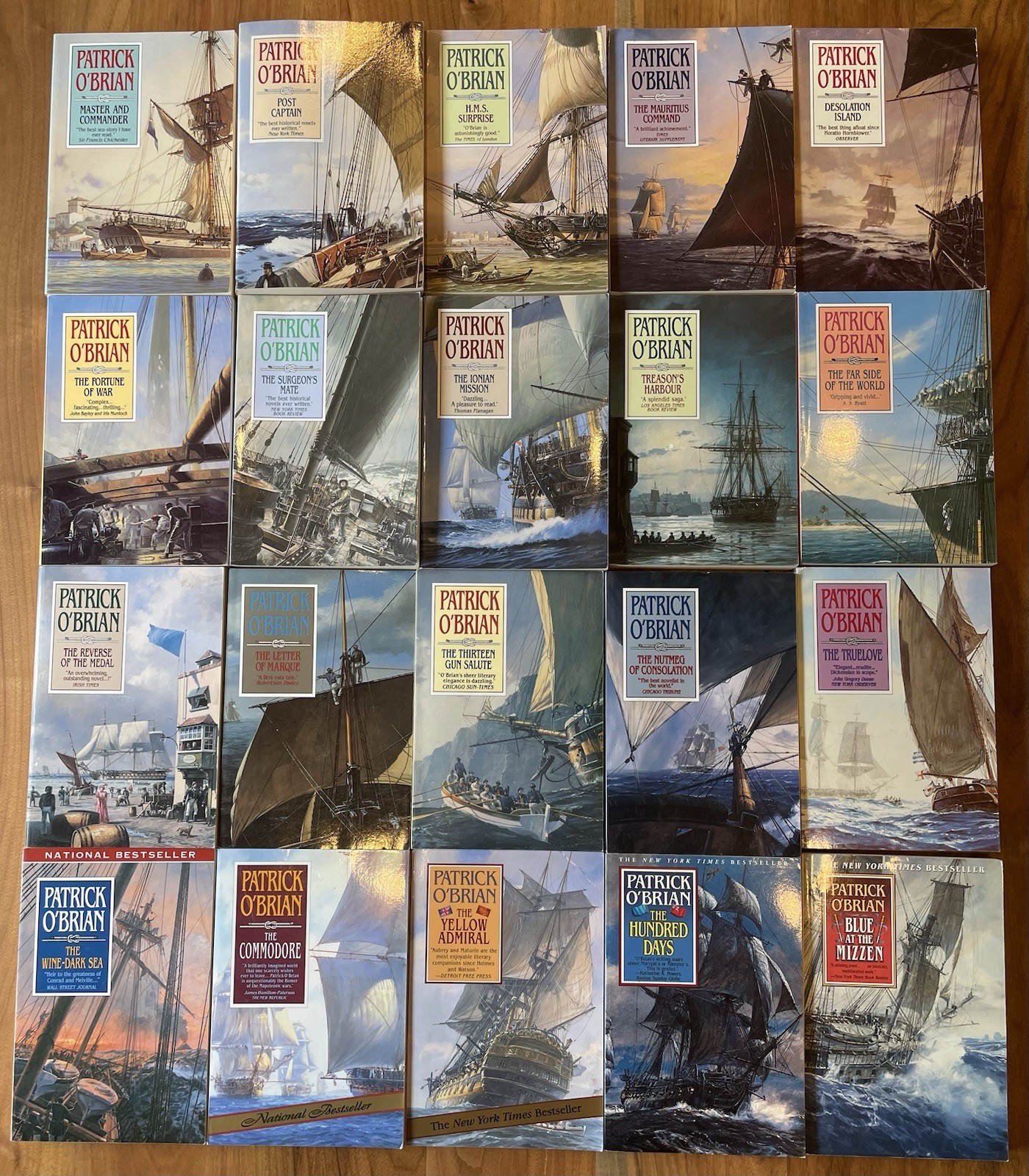 Patrick O’Brian AUBREY-MATURIN Complete Series Lot of 20 (#1-20) Set PB Books