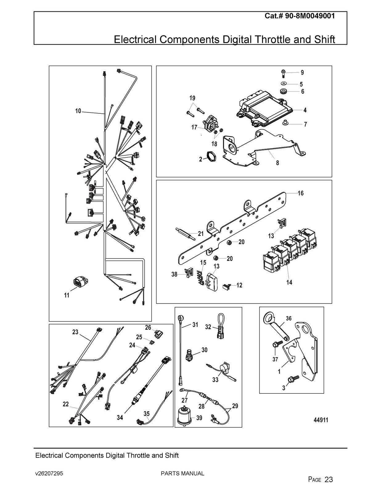 MERCURY MERCRUISER 50 350 377 MAG MPI Sterndrive Parts Manual – WIRE CLOSURE
