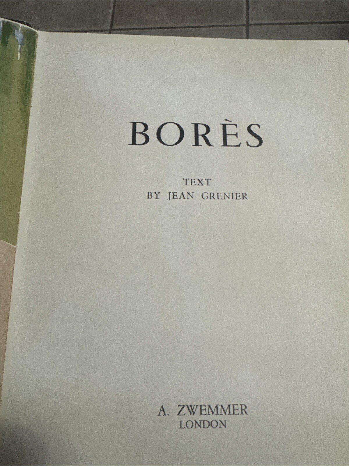 BORES – By Jean GRENIER