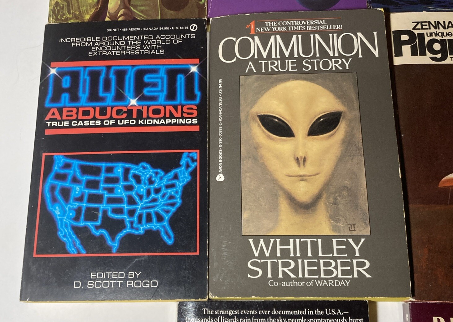Lot of 10 Books Whitley Strieber Communion Alien Abductions D. Scott Rogo
