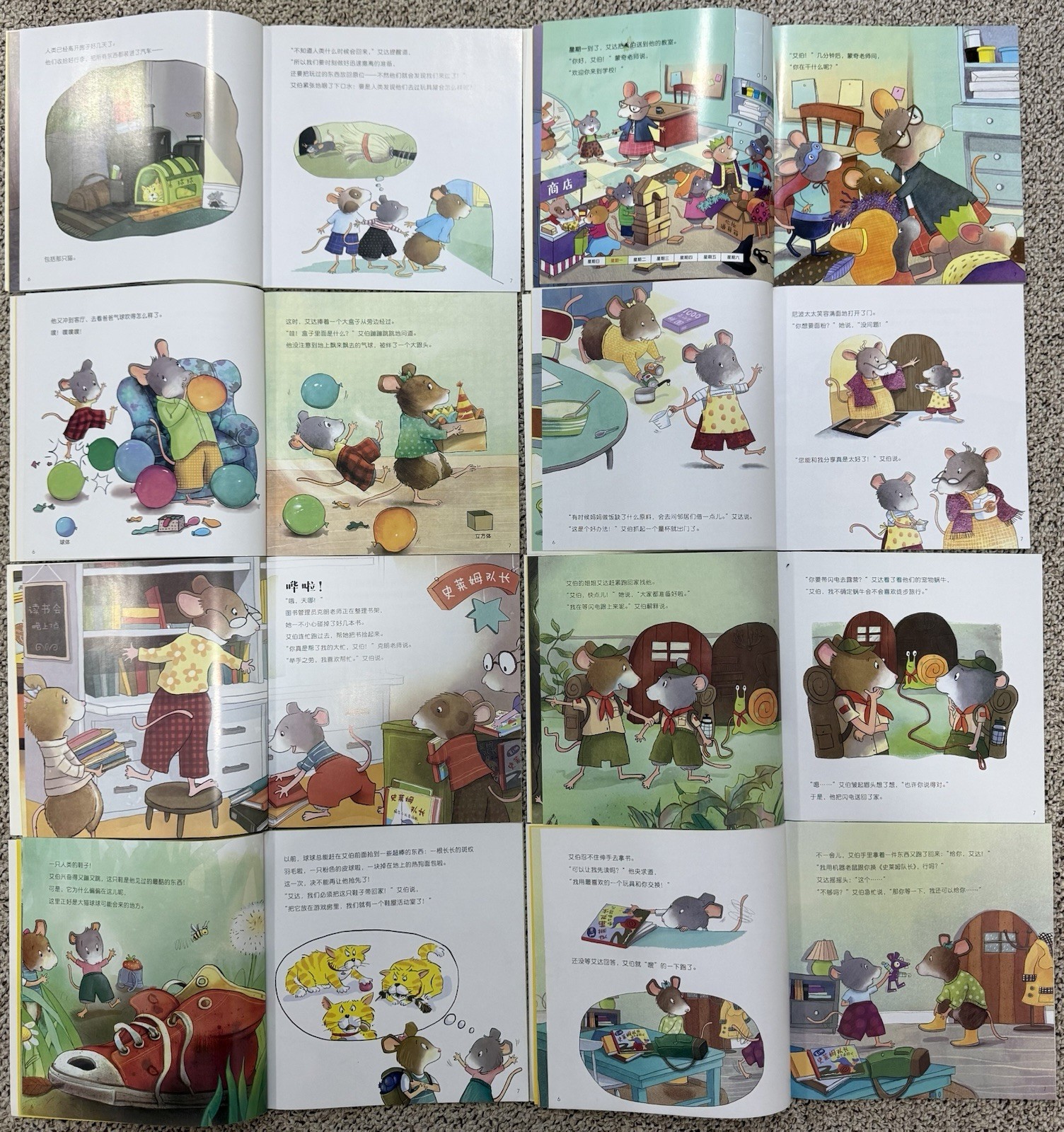 中文数学启蒙|桥梁《鼠小弟爱数学》Chinese Math Picture Books 10本整套 第2 套 4-6 岁|几乎全新