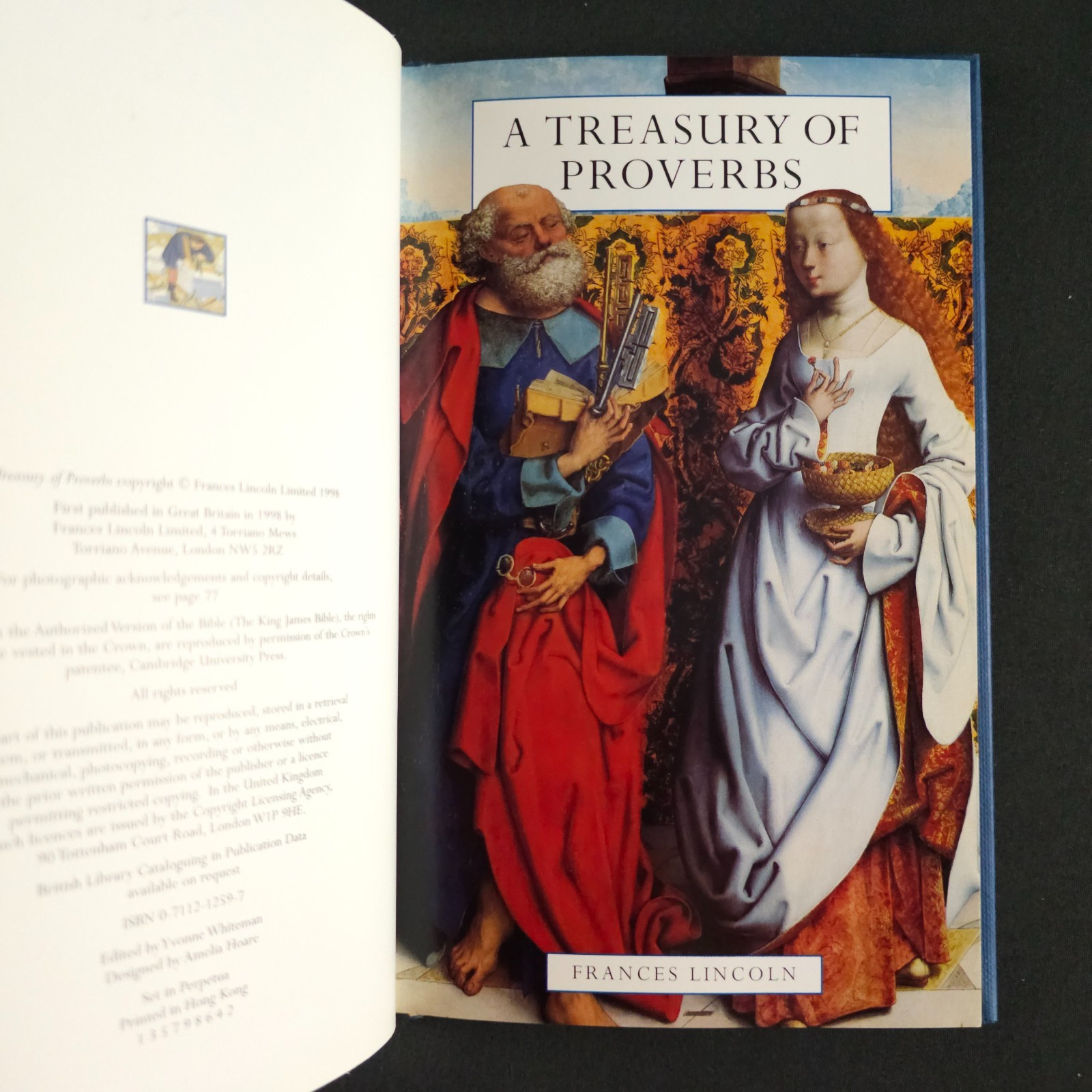 A Treasury of Proverbs (1998, 1st Ed, Hardcover) Illustrated with Art – 9 Photos