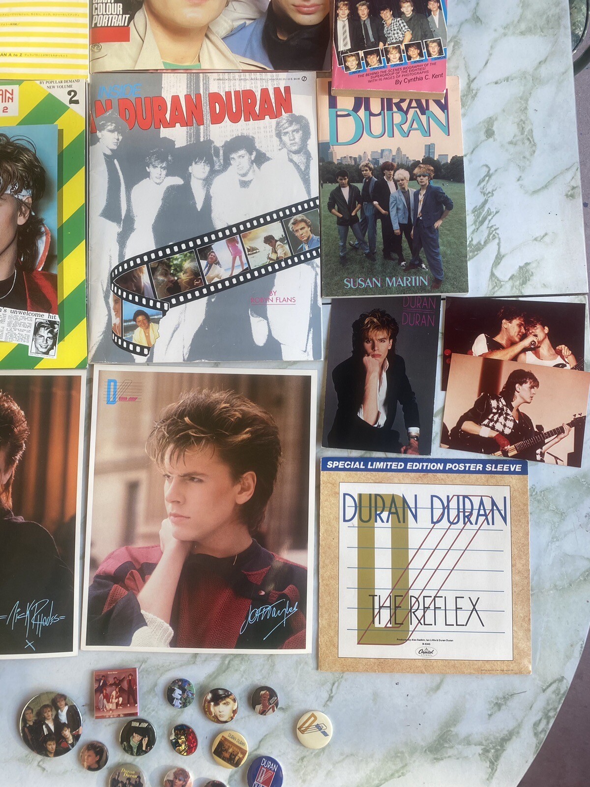 HUGE LOT ~ Duran Duran Memorabilia Books Posters Tourbook Pins Cassettes & More!