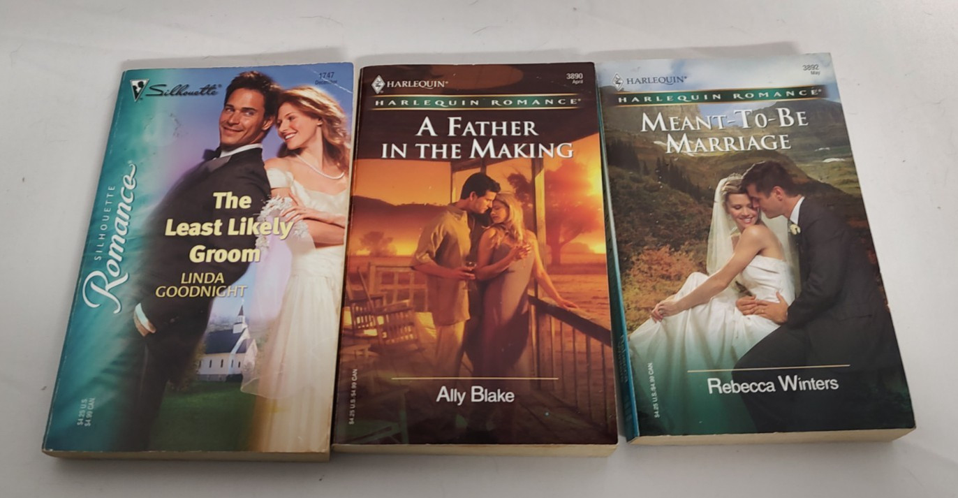 Silhouette & Harlequin Romance Lot of 15 2000-2006 Teal Spines