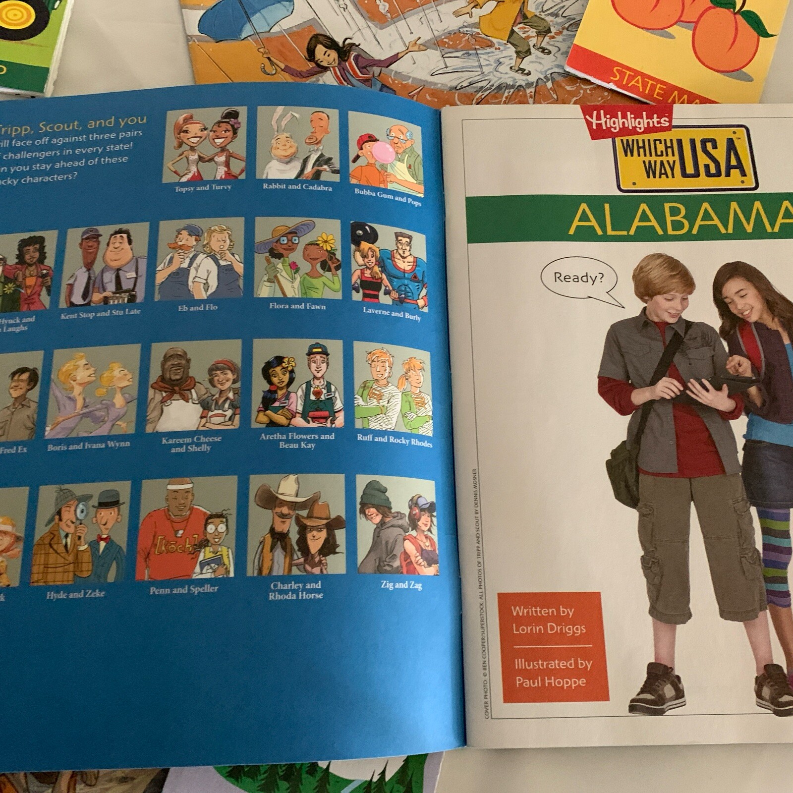 Highlights Which Way USA State Activity Books Map Lot of 8 Home School 2013-2014