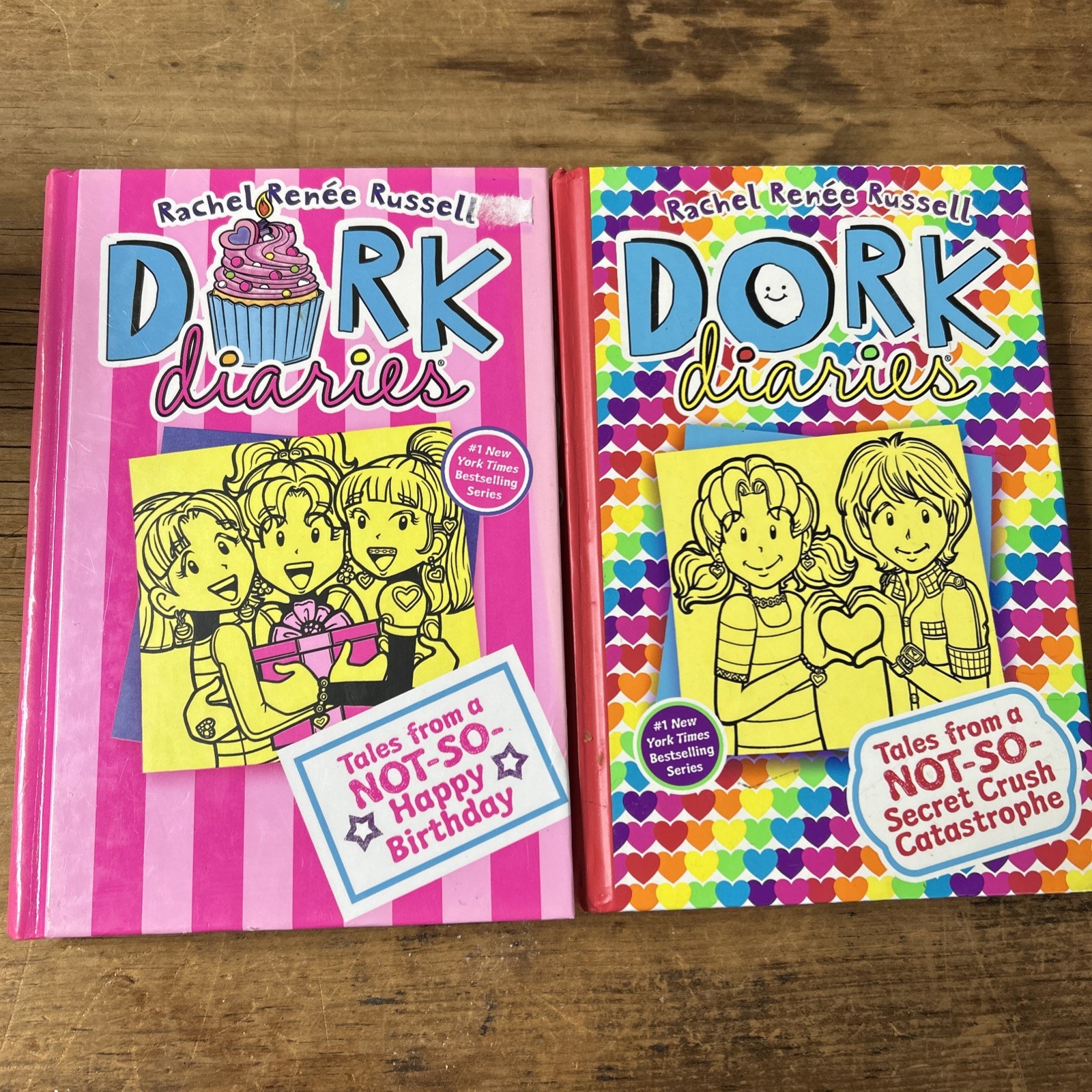 Dork Diaries Hardcover Books Rachel Renee Russell Lot Series 1, 4, 7, 11, 12, 13