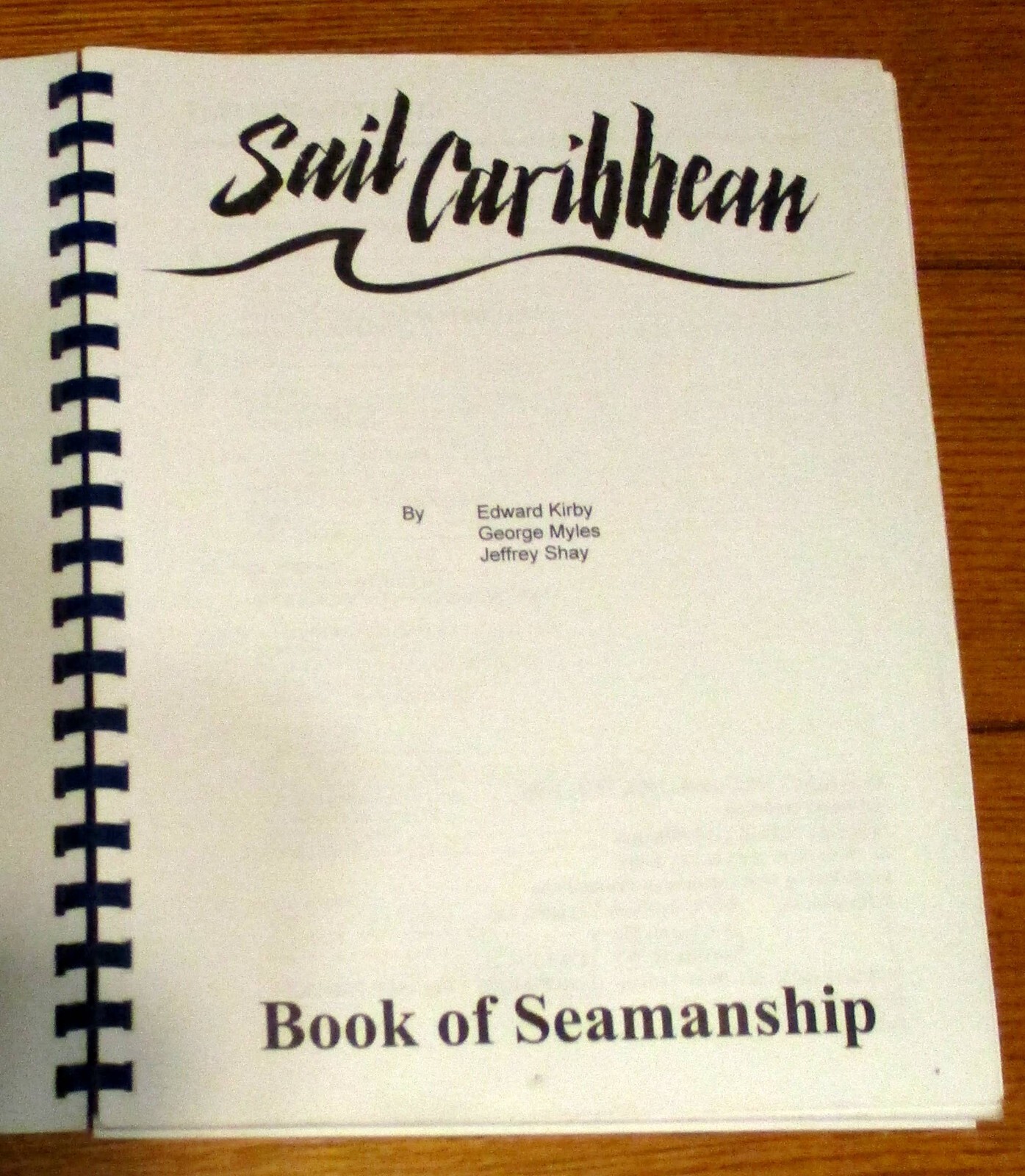 1996 Sail Caribbean “Book of Seamanship” Spiral Bound 132 Pages NICE!!!!!
