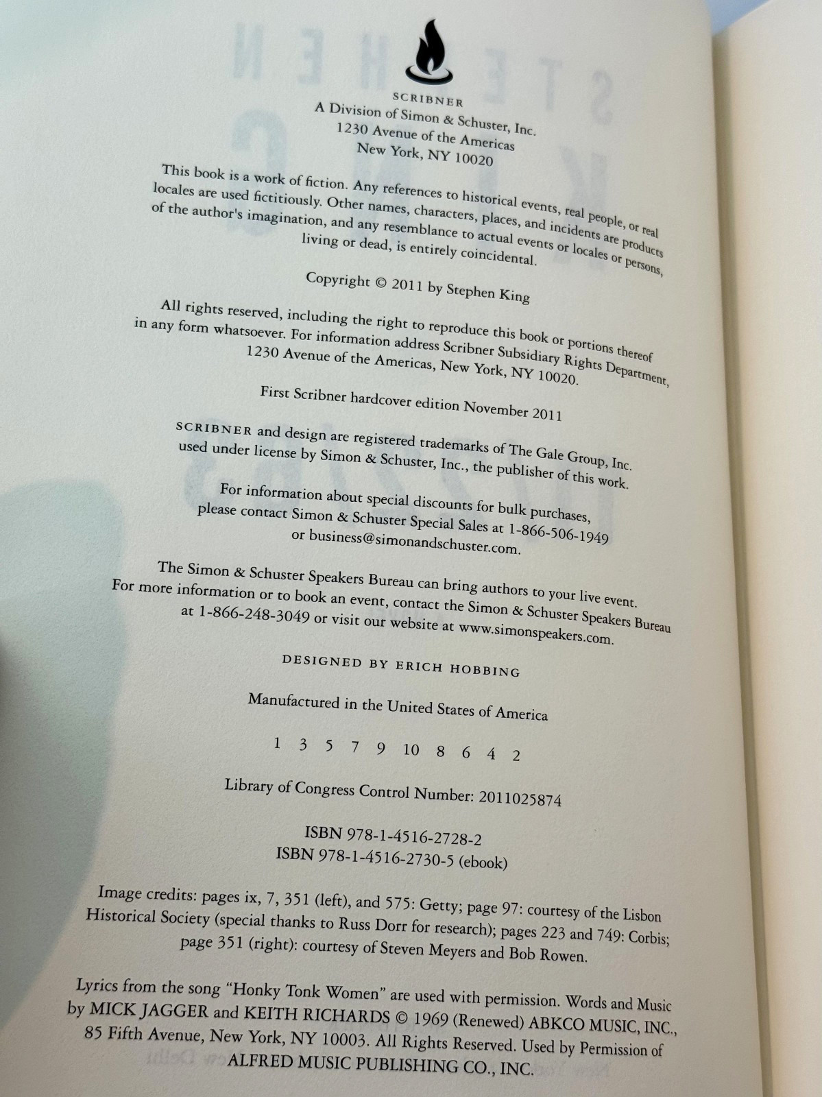 11/22/63 Stephen King – 2011 – Hardcover – First Edition 1st Print
