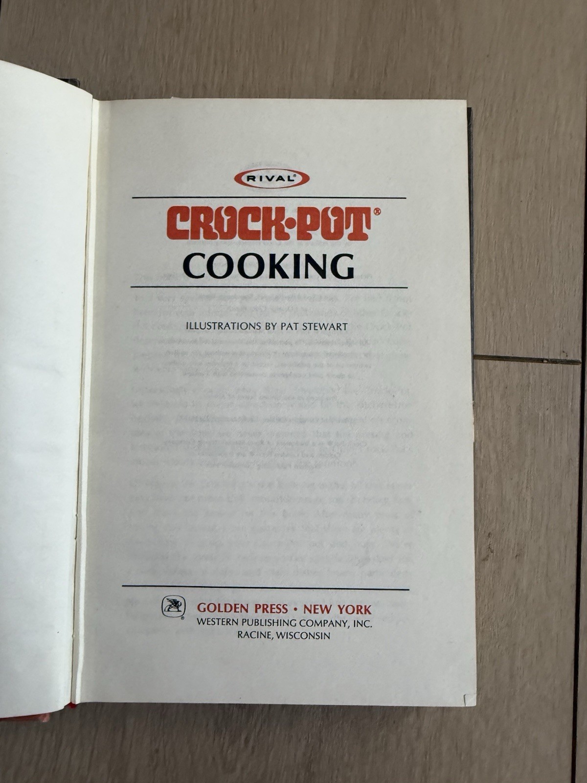 Rival Crock-Pot Cooking Vintage 1975 Hardcover Cookbook Slow Cooker