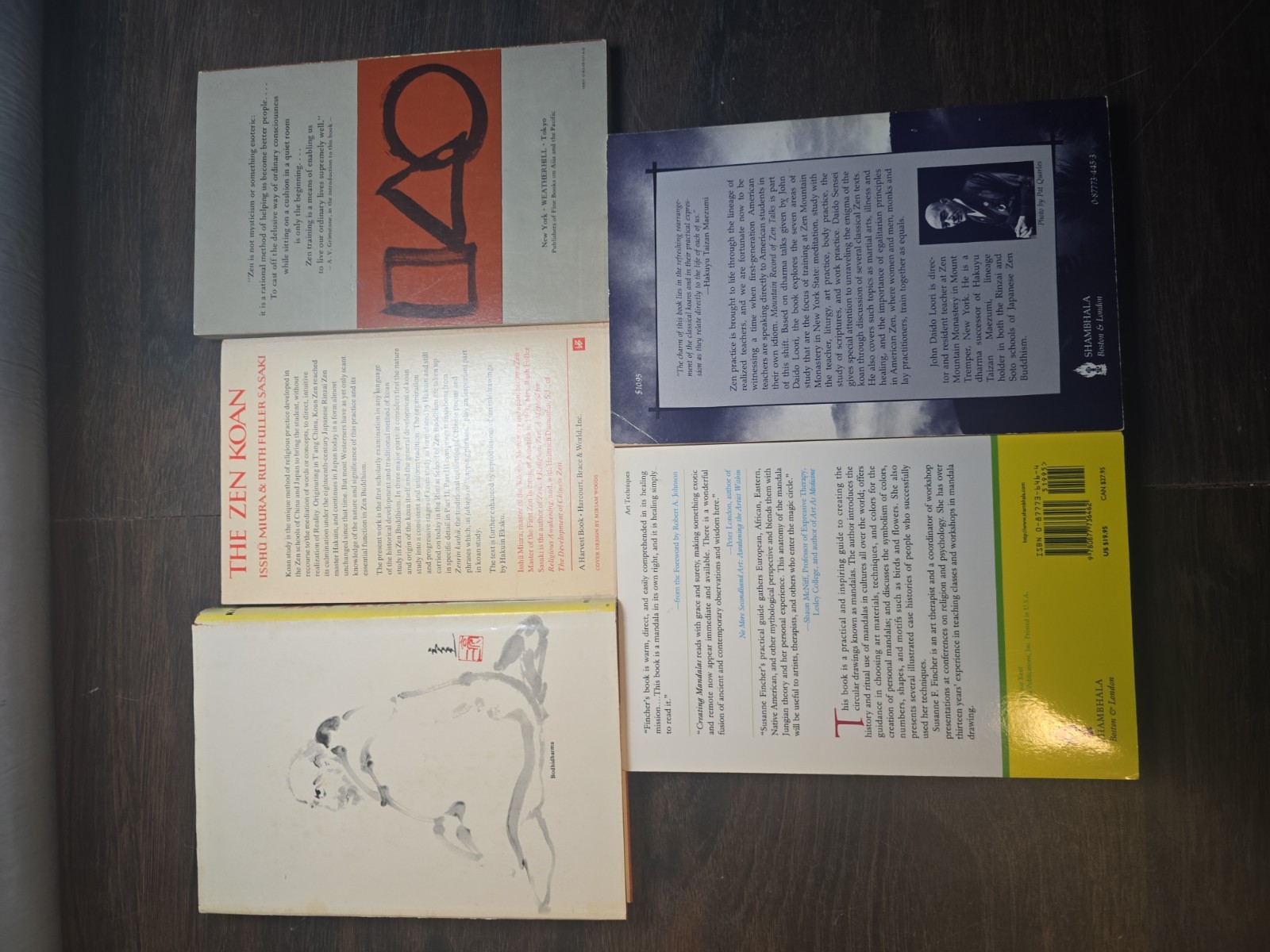 Book Lot #73 Vintage: Zen Buddhism, Koan, Mandala, Training, 4 pbs 1 hrdcover