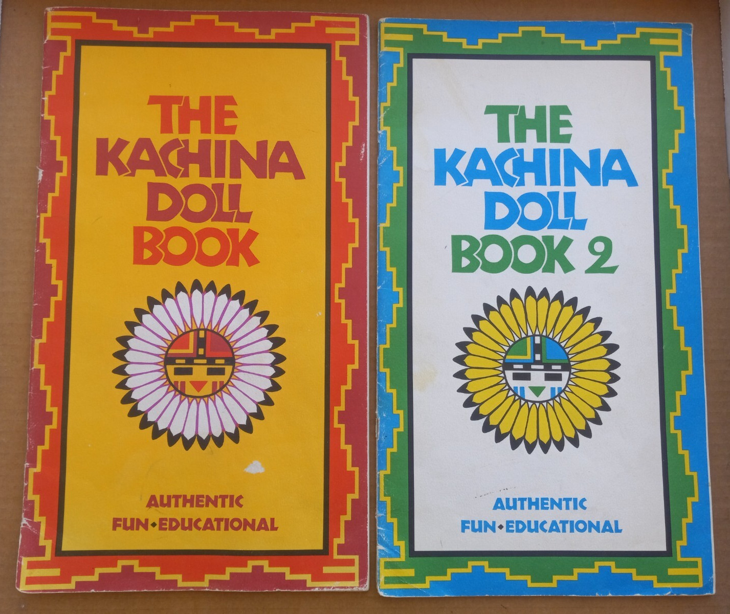 Pair of Vintage Kachina Doll Coloring Books Donna Greenlee 1972 73