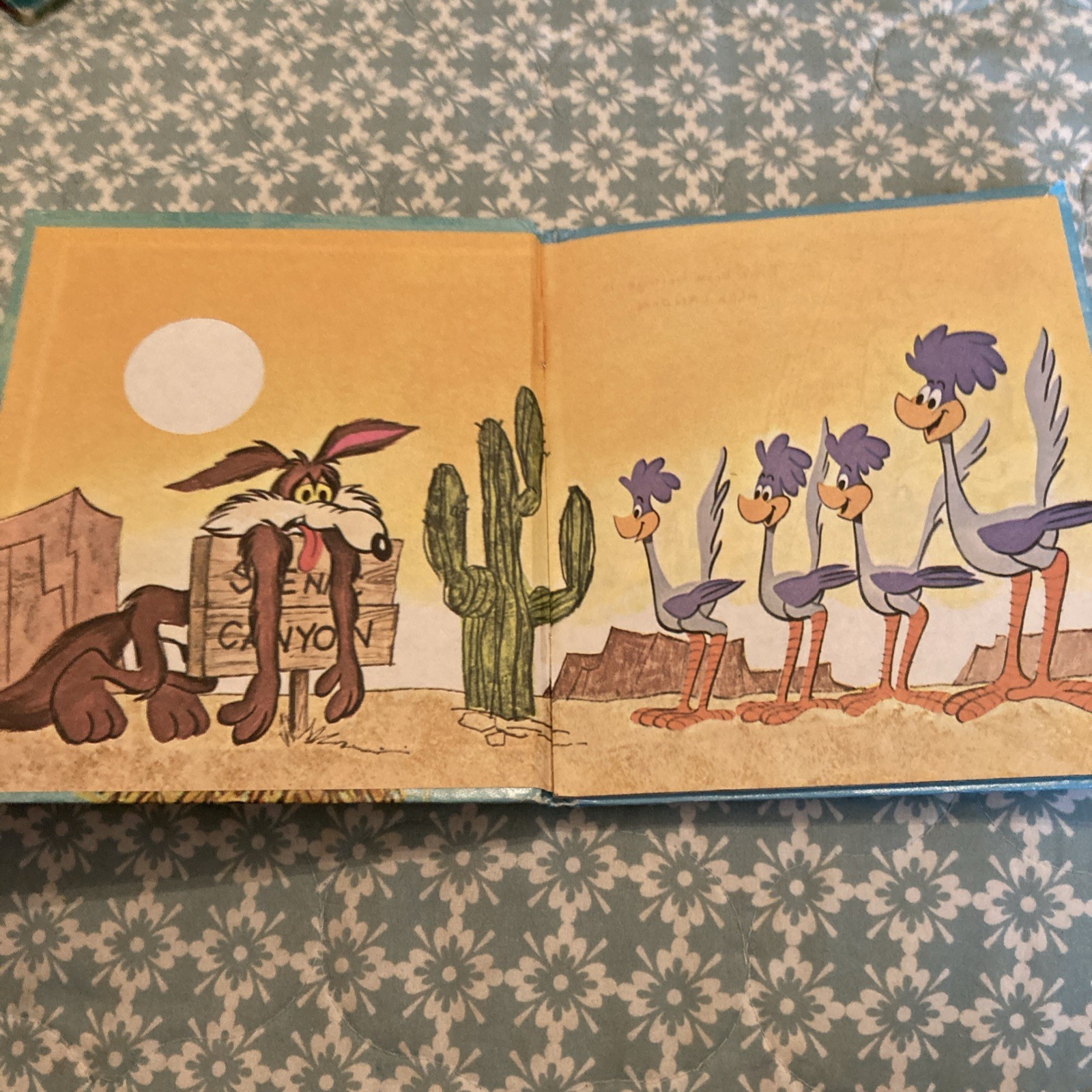 The ROAD RUNNER Tumbleweed Trouble by Jack Woolgar Whitman Tell A Tale Book 1971