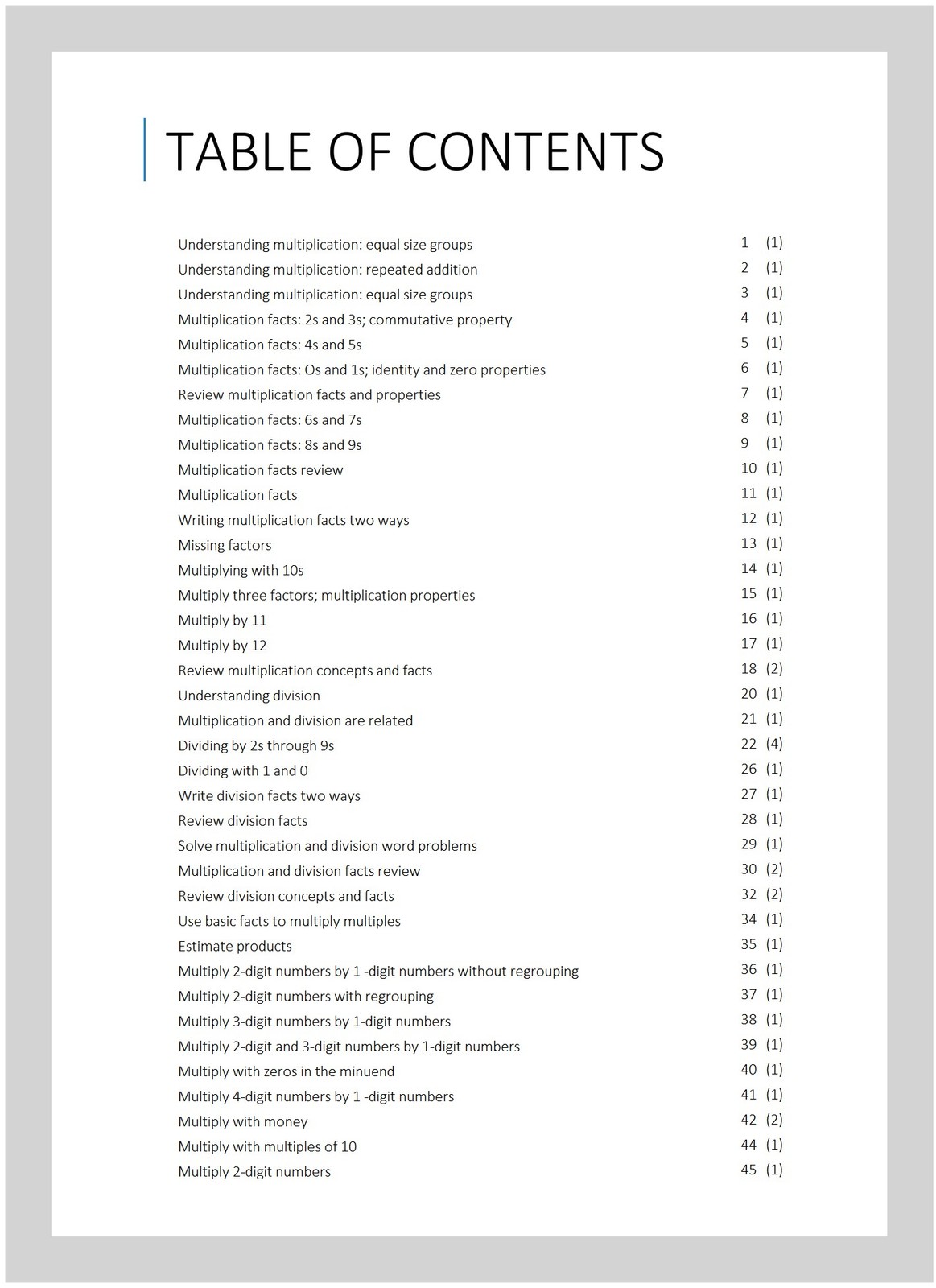 Multiplication & Division Grades 3-4, Paperback by Irvin, Barbara Bando, Ph.D…