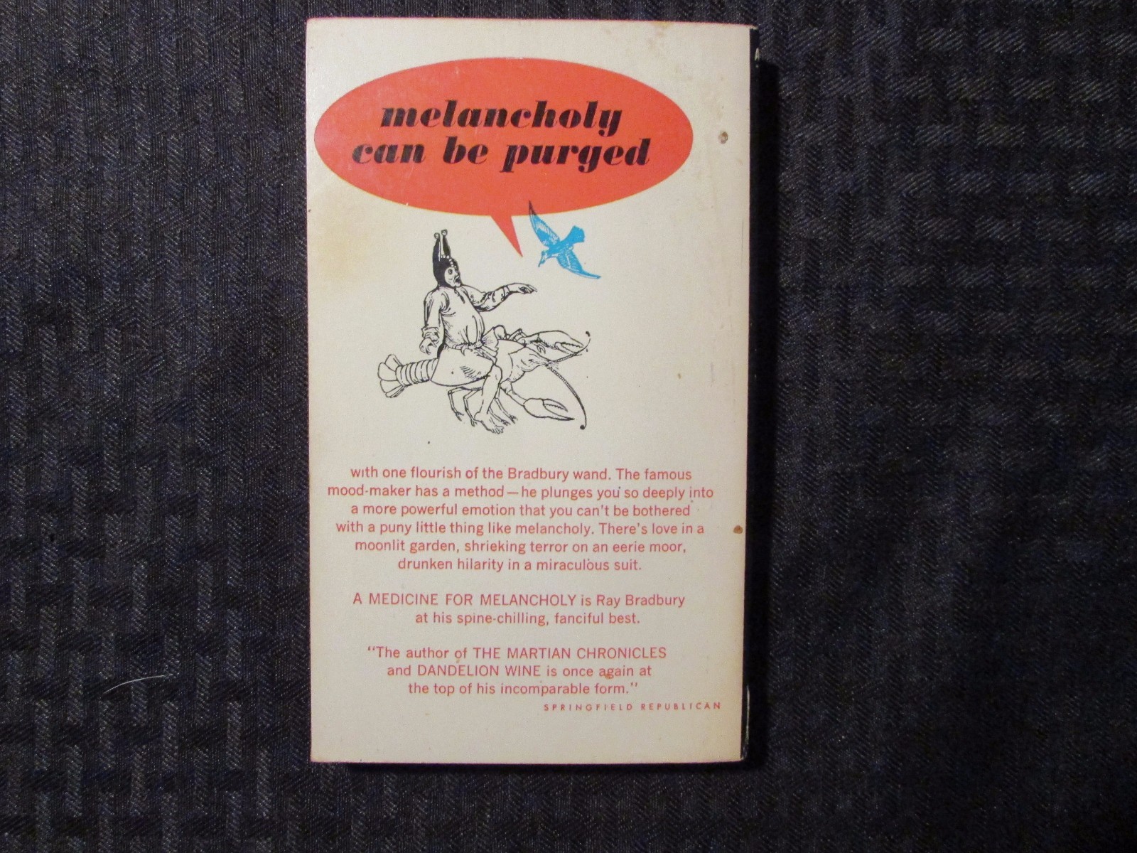 1960 A MEDICINE FOR MELANCHOLY by Ray Bradbury 1st Bantam Paperback VG