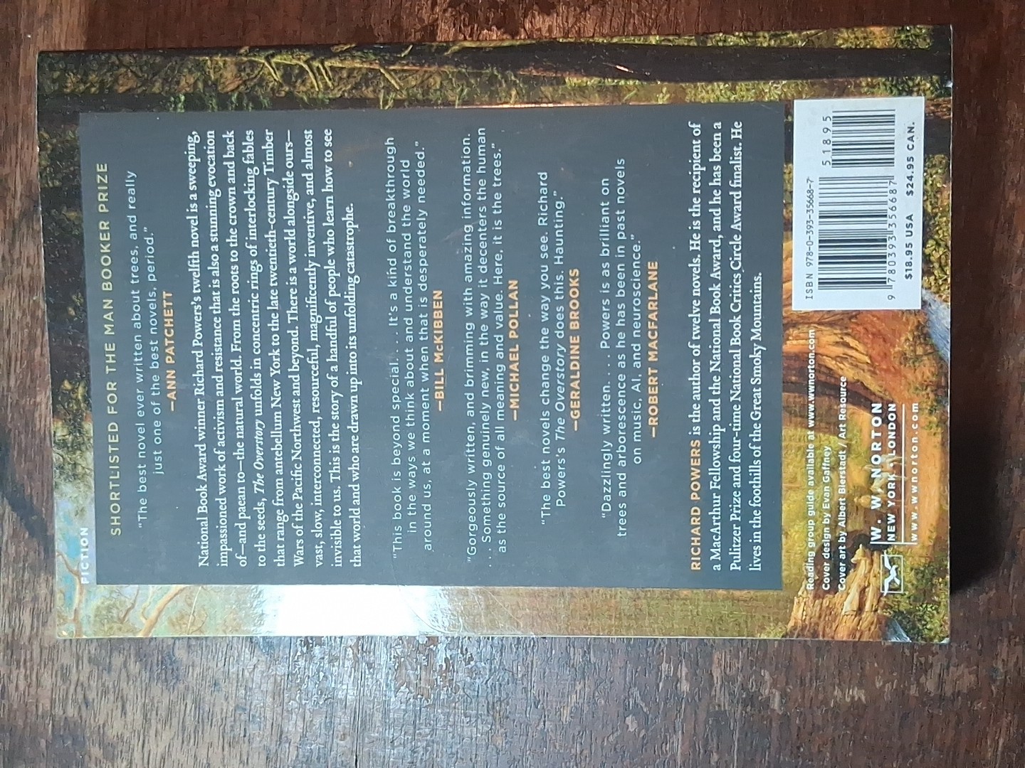The Overstory Trade Paperback Book by Richard Powers 2018 Novel