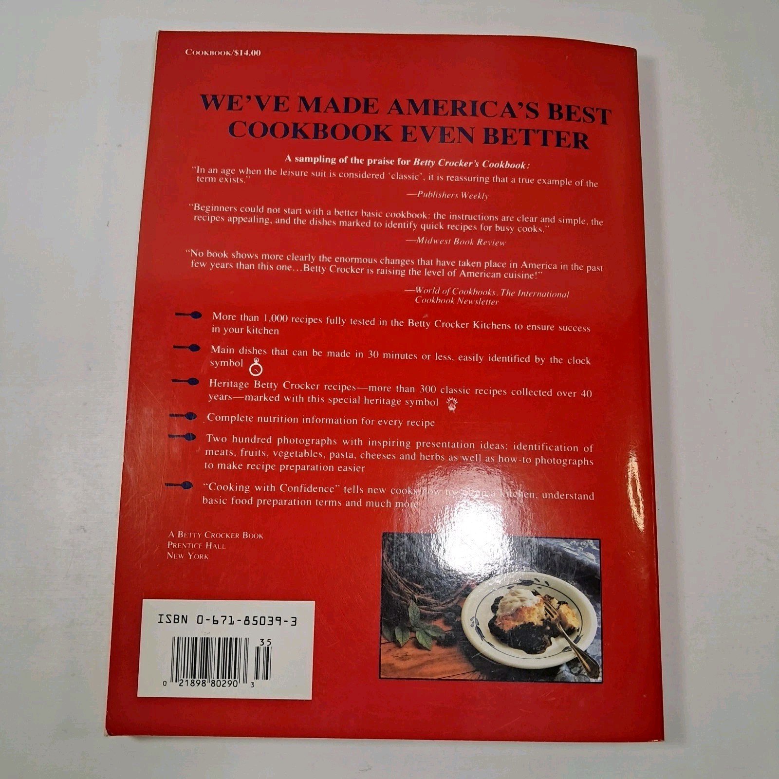 1991 Betty Crocker’s Cookbook 7th Edition Paperback 415 Pages Vtg Best Seller