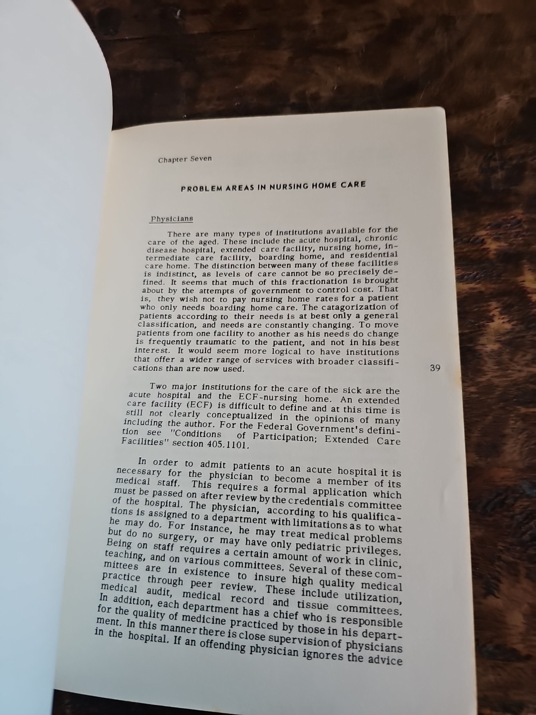 Aging A Philosophy of Care Bernard Blumberg MD UCLA Gerontology Nursing Home