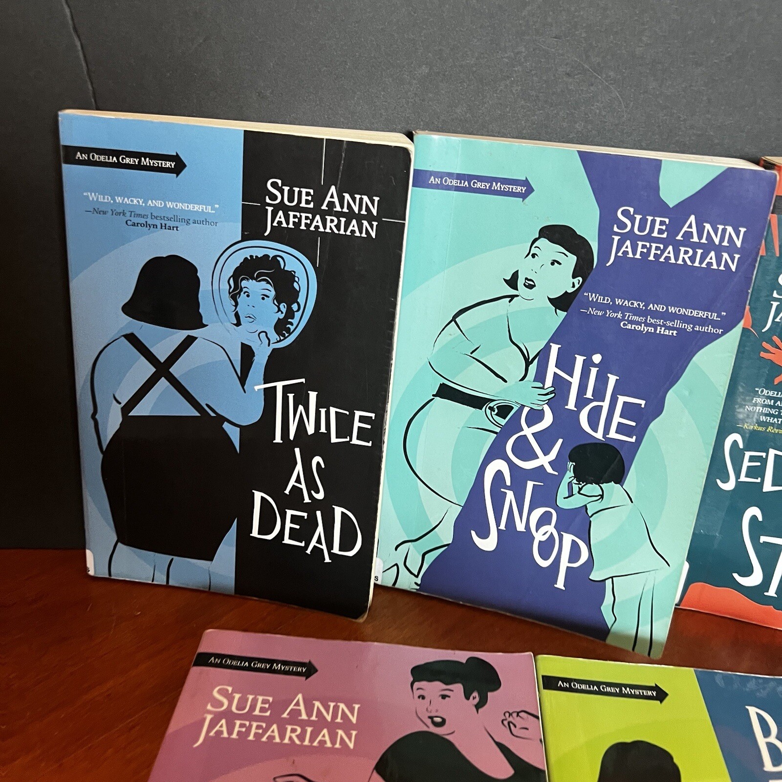 Lot: 5 Sue Ann Jaffarian Odelia Grey Mystery Books # 6 7 8 9 10 Twice as Dead
