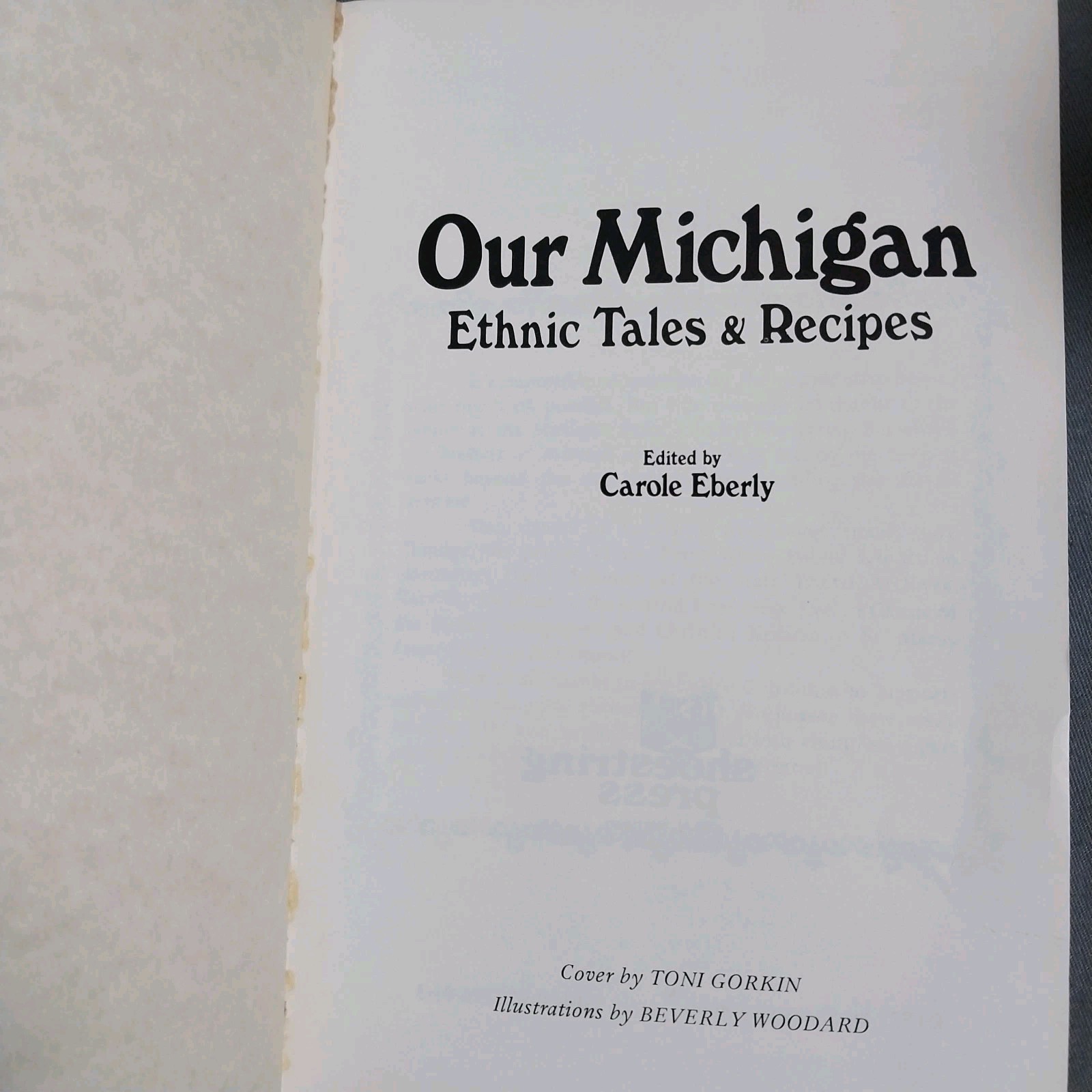 Our Michigan MI Ethnic Tales & Recipes Carole Eberly PB (1979) Czech Norwegian