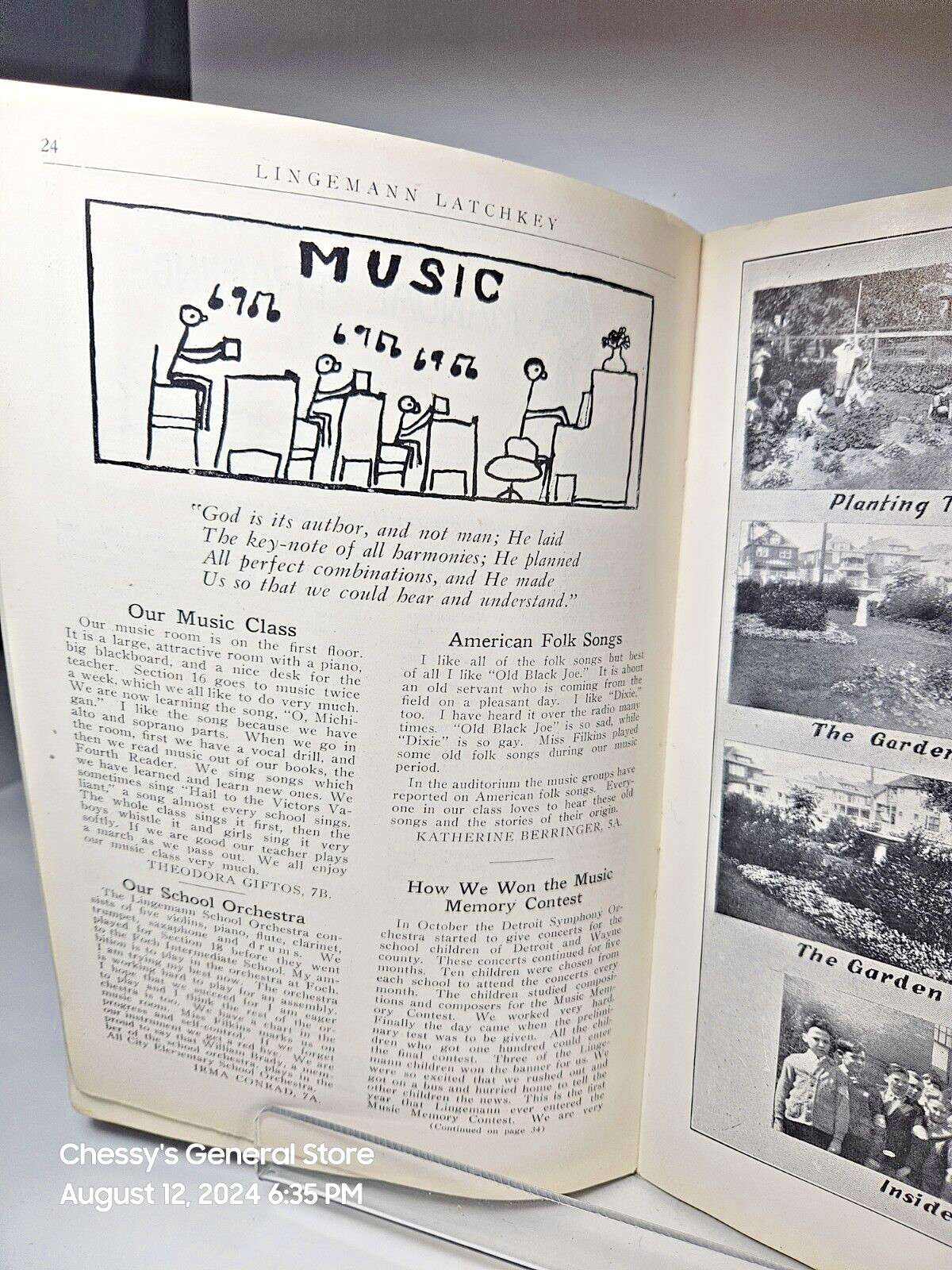 Lingemann-Latchkey School Activity Yearbook 1928. 18 pages of Detroit ads.