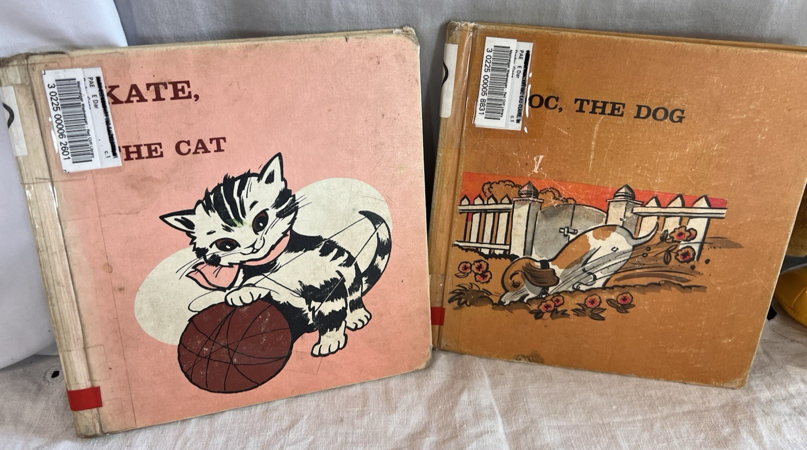 Lot of 2 Vintage 1969 & 1970 – Kate the Cat & Doc the Dog – Illustrated HC Books