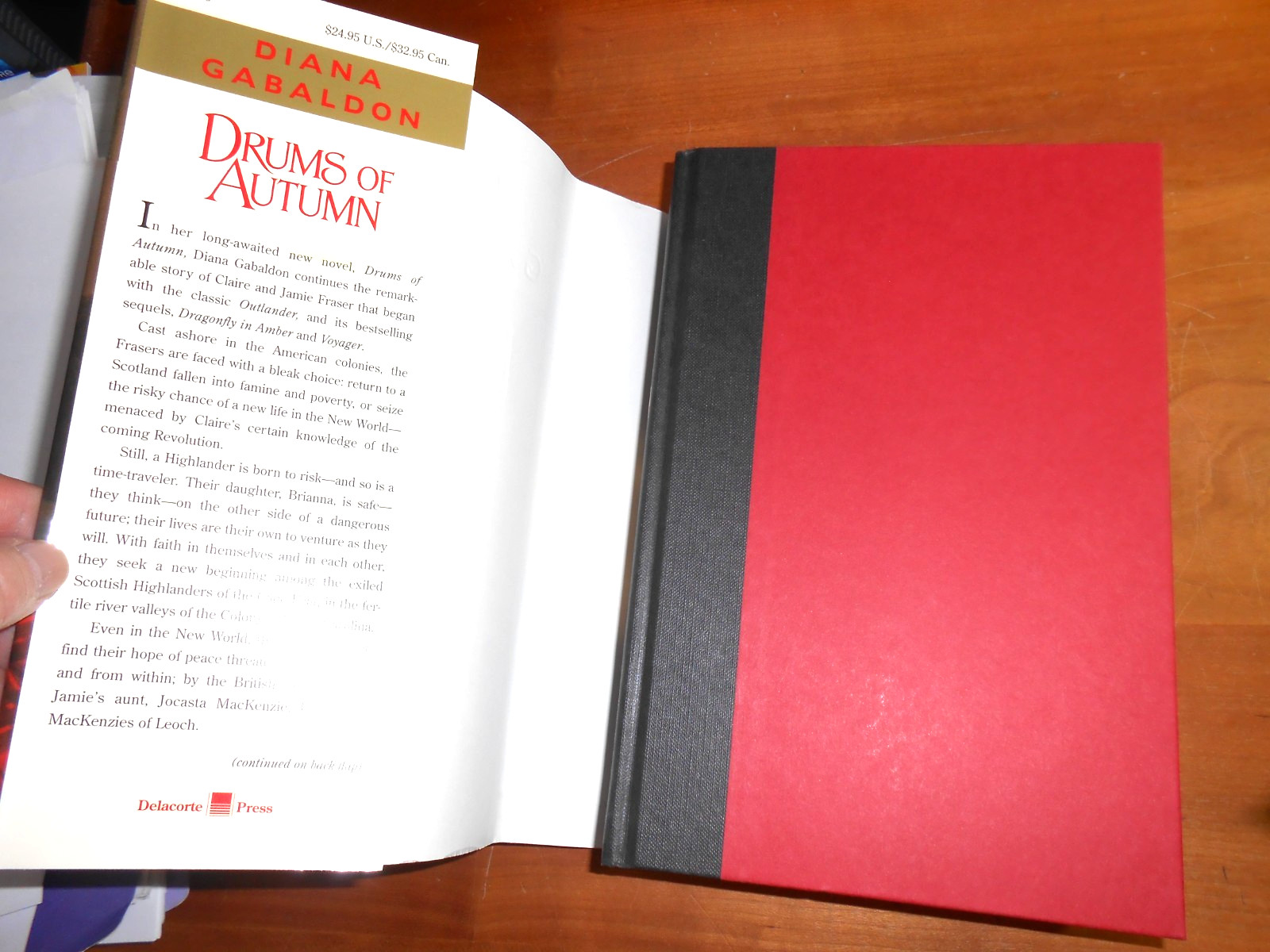 Diana Gabaldon DRUMS OF AUTUMN 1st/6th printing – HC/DJ VGC