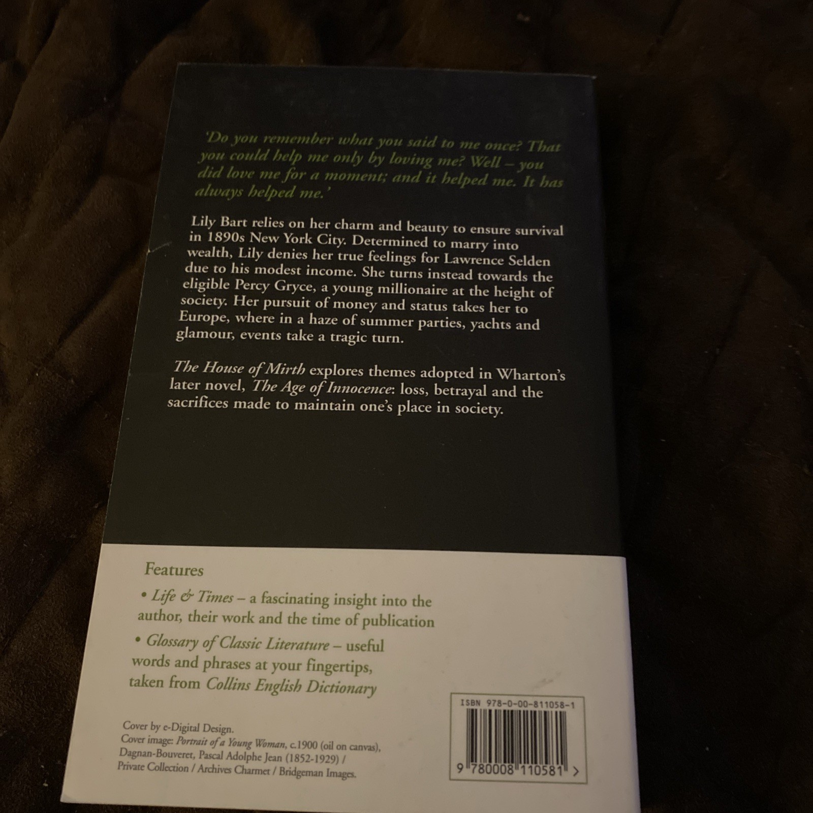 The House Of Mirth Novel Written By Edith Wharton Collins Classics 420 Pages