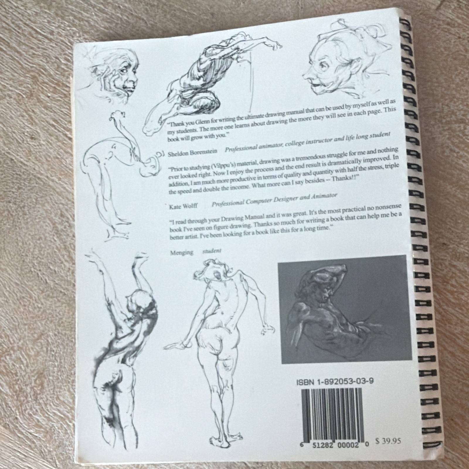 Vilppu Drawing Manual Spiral Bound Book for Drawing