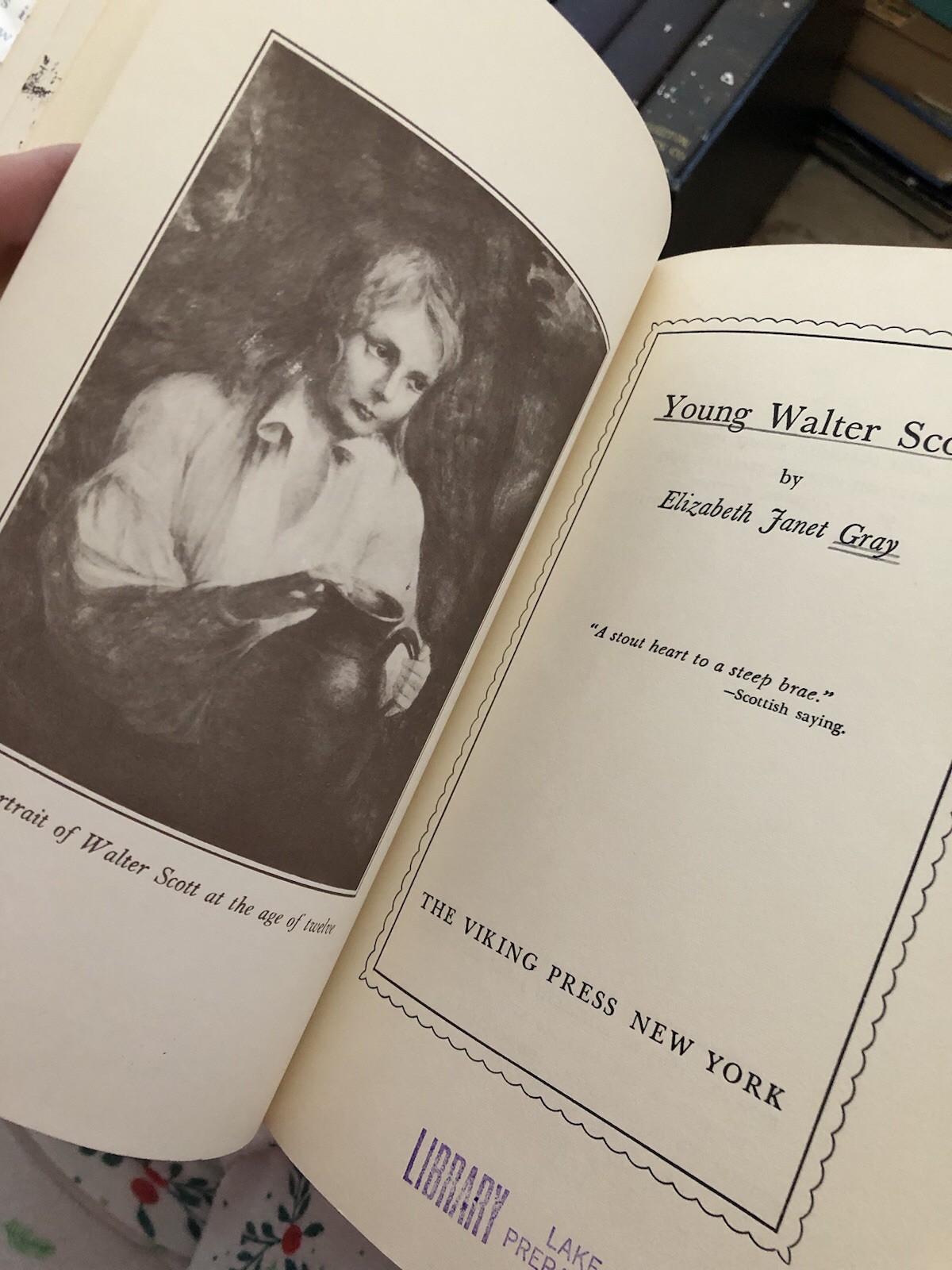 Young Walter Scott Elizabeth Janet Gray HCDJ 1967 14th Printing Viking Press