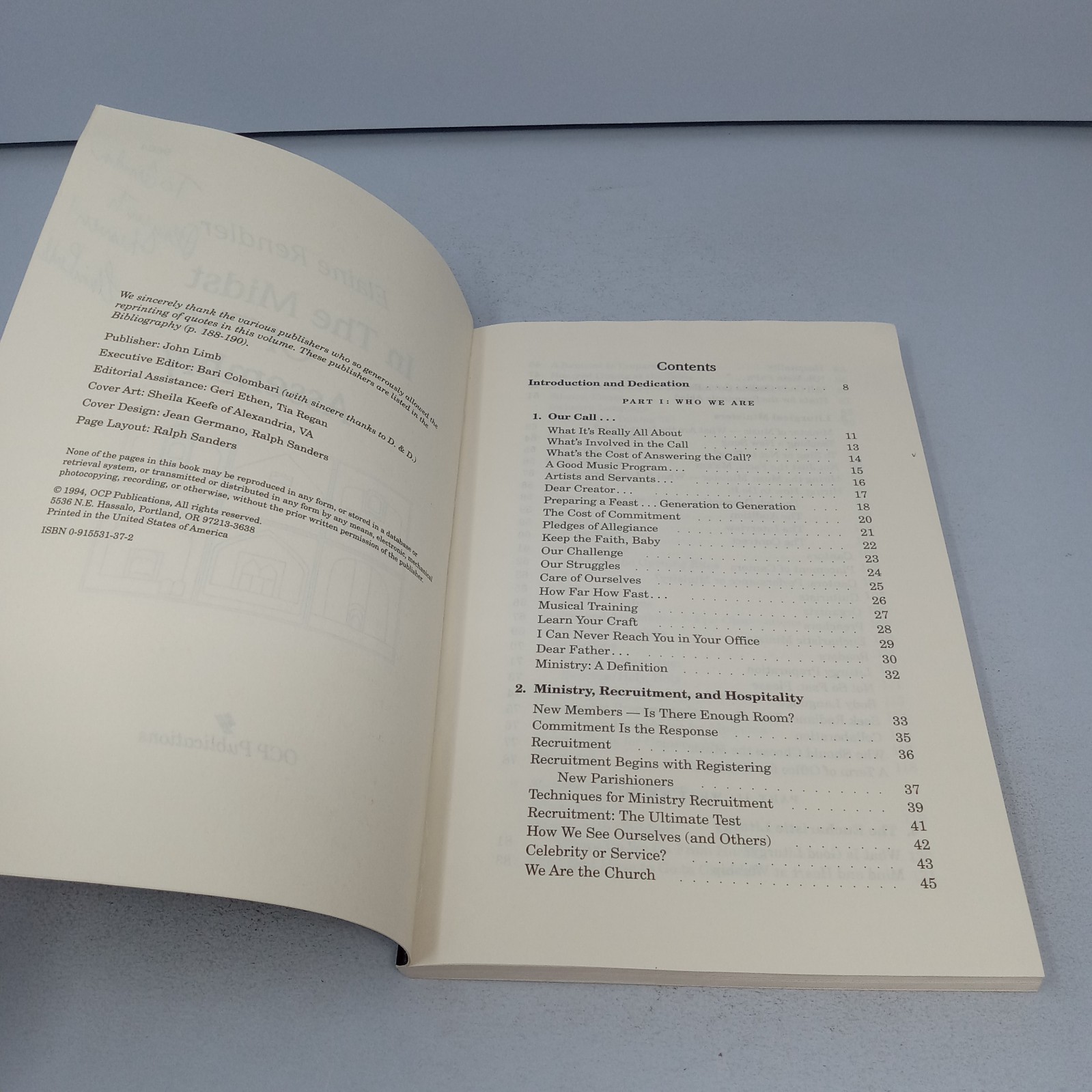 In the Midst of the Assembly: 1994 OCP Publications Paperback by Elaine Rendler