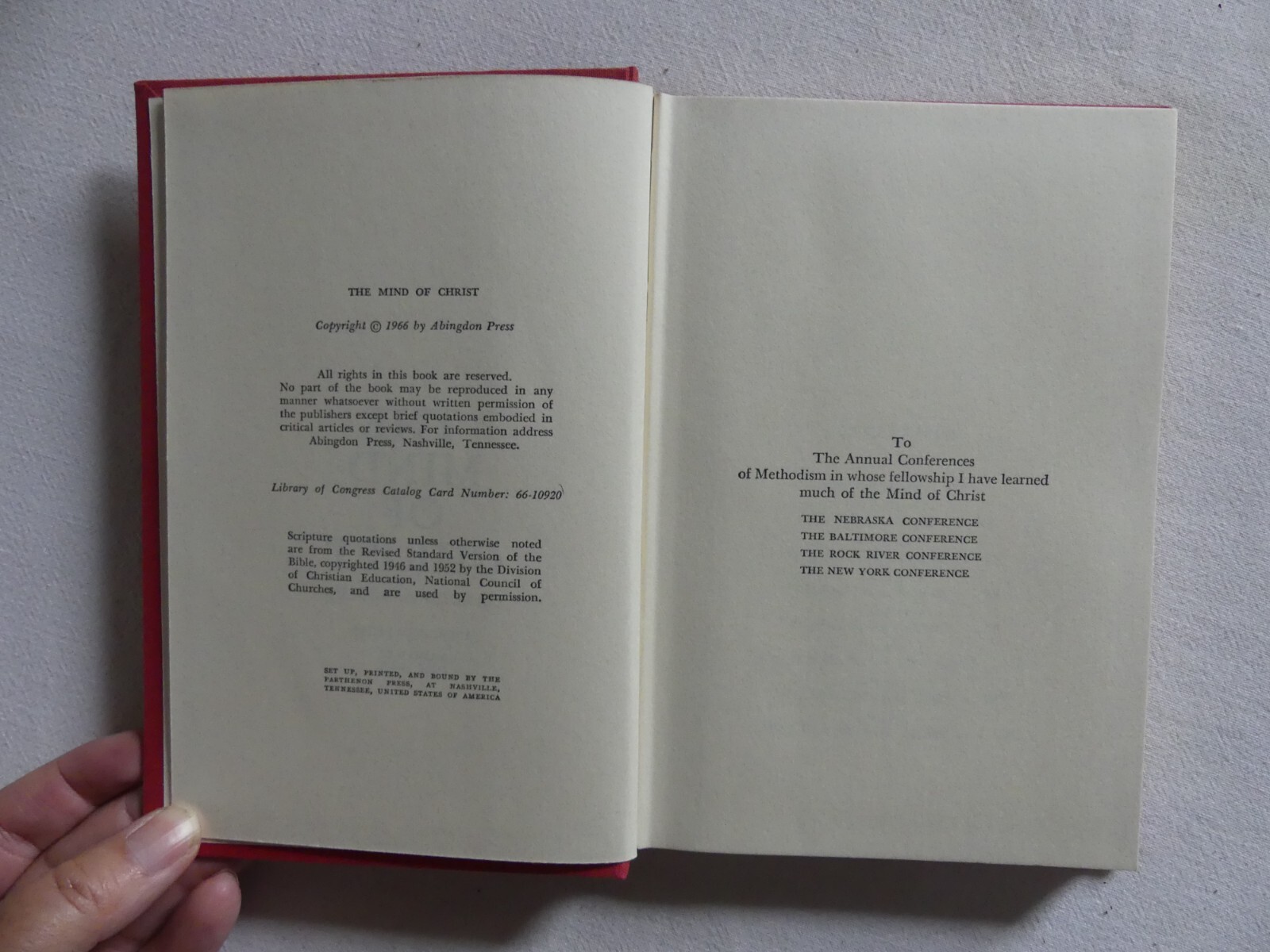 The Mind of Christ by Harold Bosley, Vintage 1st edition 1966 HB