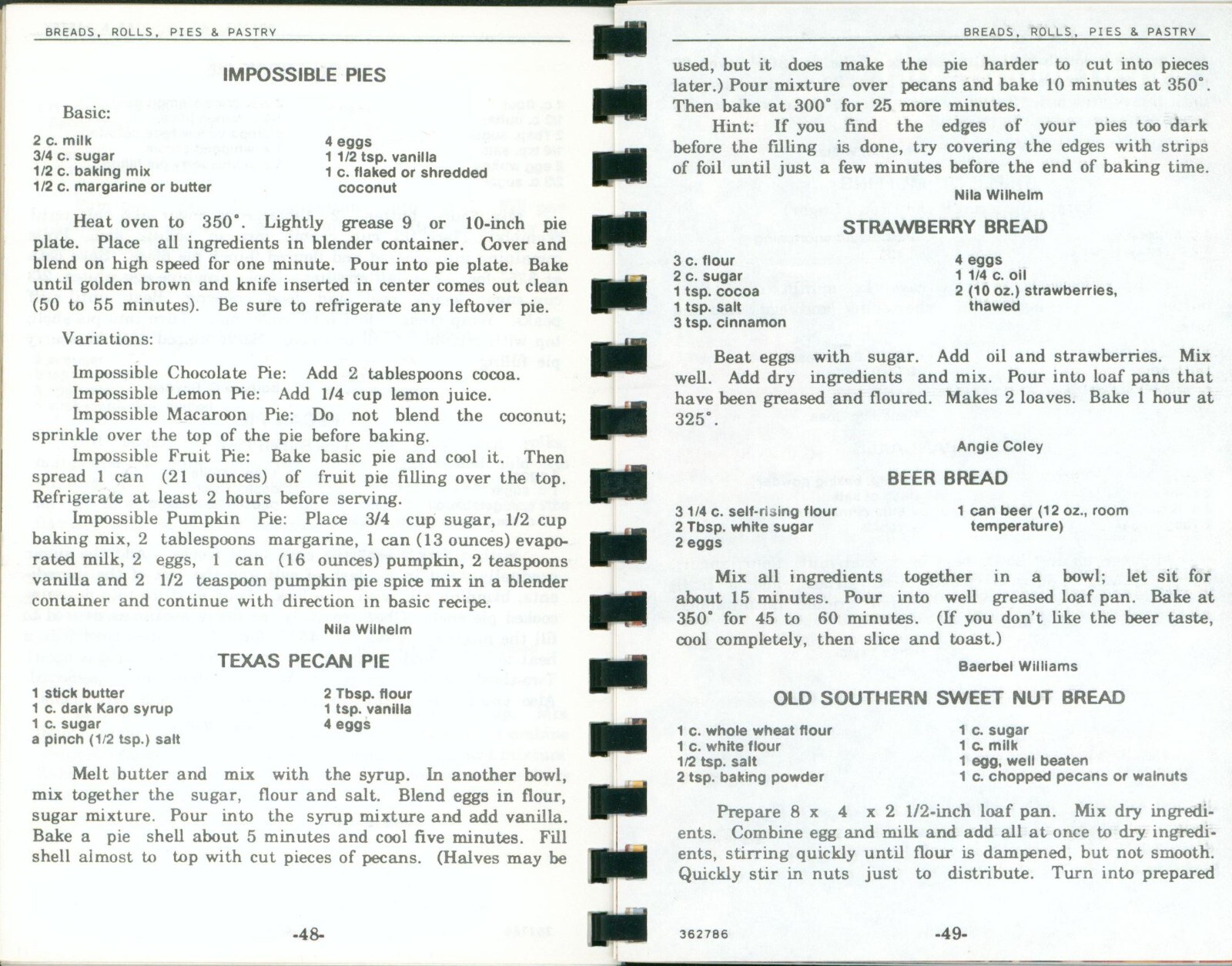 The Well-Fed Cookbook 1988 Garland Texas Women’s Clubs Carp Bait Lye Soap Possum