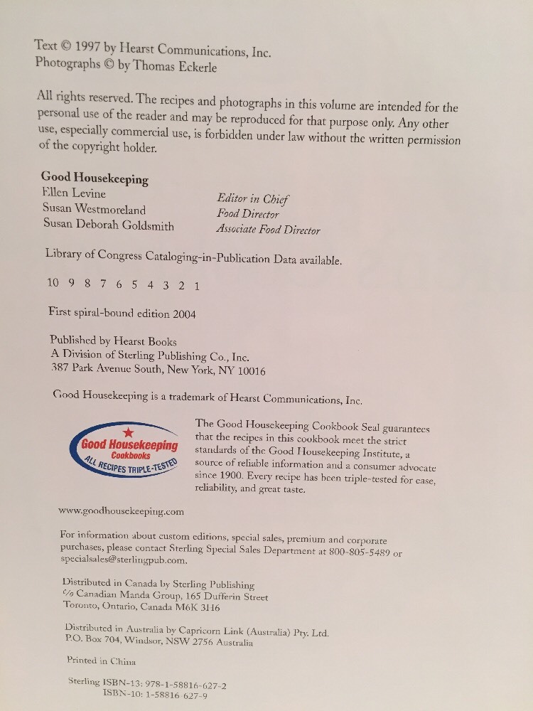 The Good Housekeeping Illustrated Children’s Cookbook Hardcover-spiral – (2004)