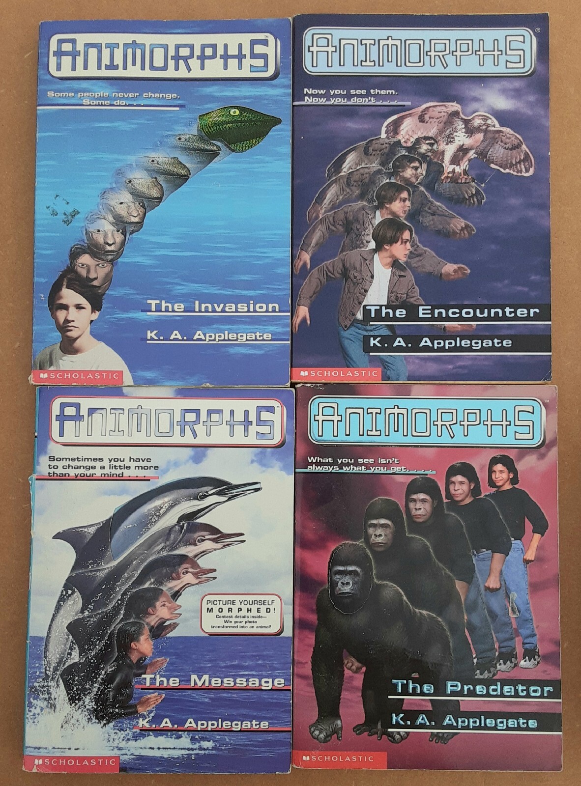 Animorphs PB lot of 9 #1,3-7,12,13,17 KA Applegate Invasion, Underground Change