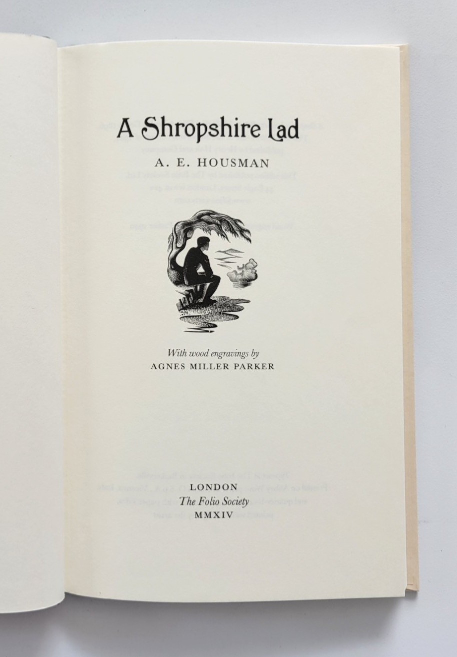 Folio Society A Shropshire Lad by AE Housman, HC-Slipcase