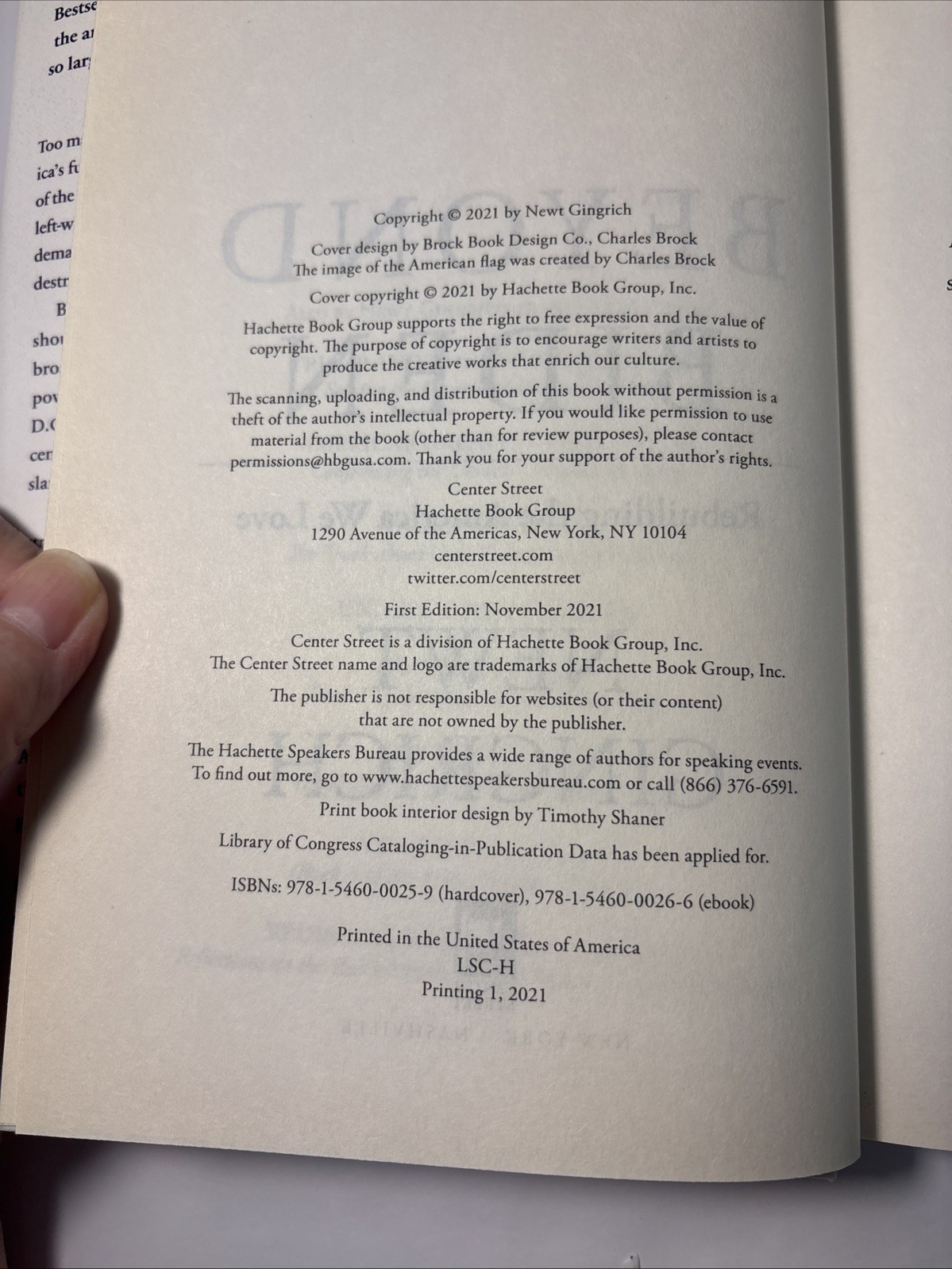 SIGNED by Newt Gingrich, 1st Ed. “Beyond Biden, Rebuilding The America We Love”