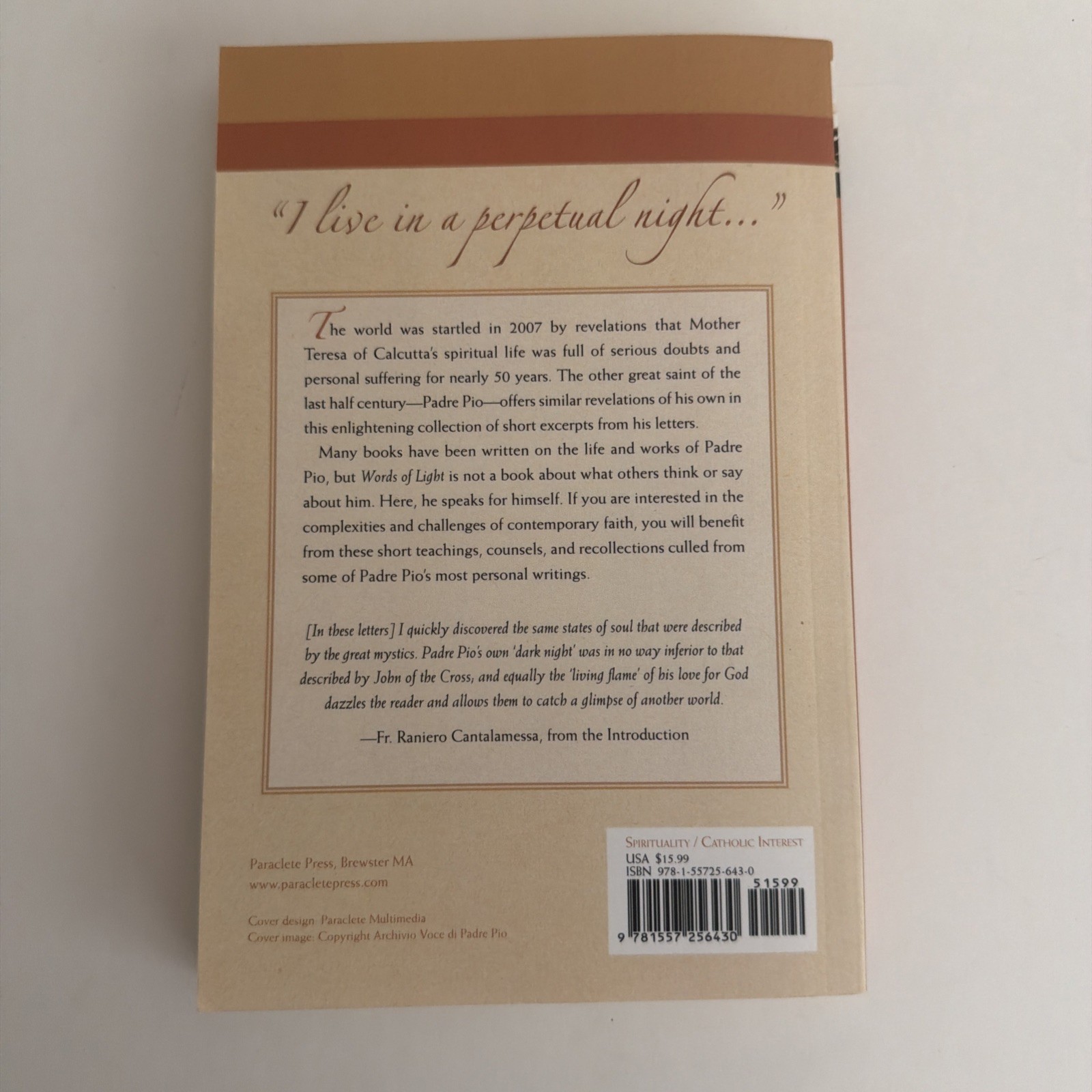 Words of Light: Inspiration From the Letters of Padre Pio by Padre Pio