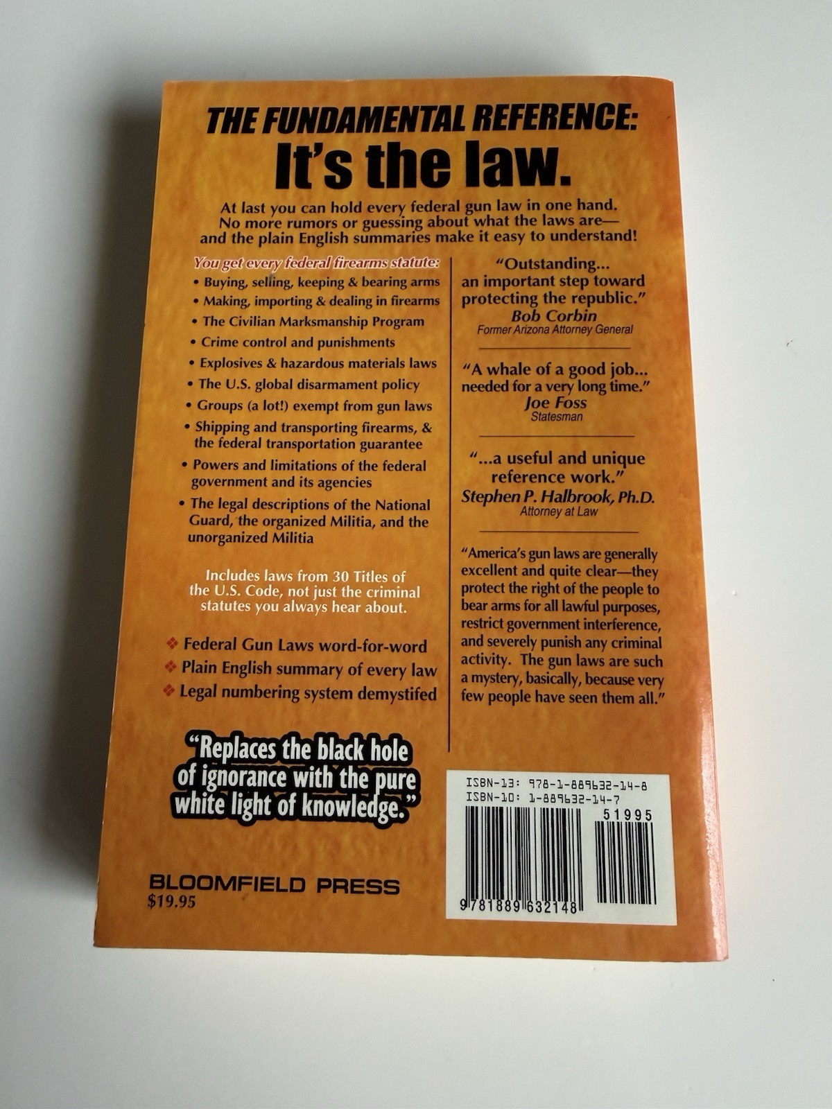 Gun Laws of America : Every Federal Gun Law on the Books by Michael P