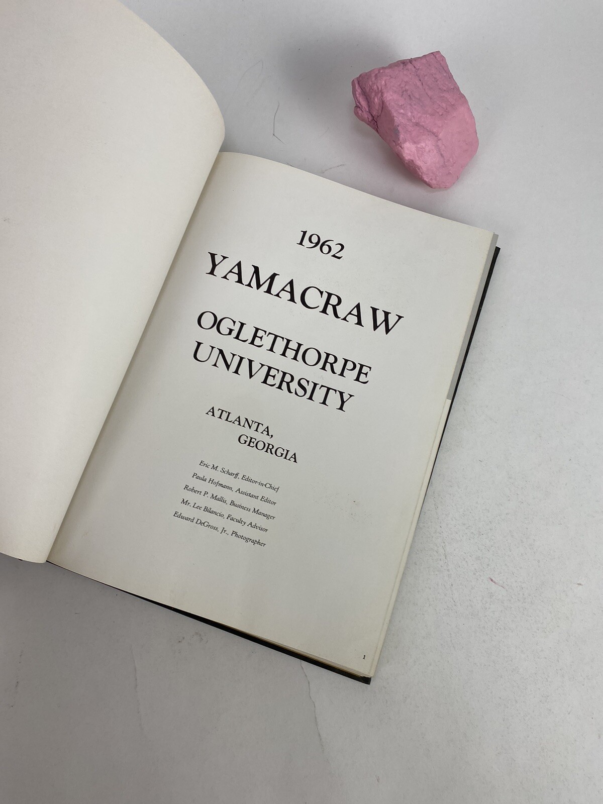 1962 Yamacraw, Oglethorpe College, Atlanta, Ga. YEARBOOK ANNUAL
