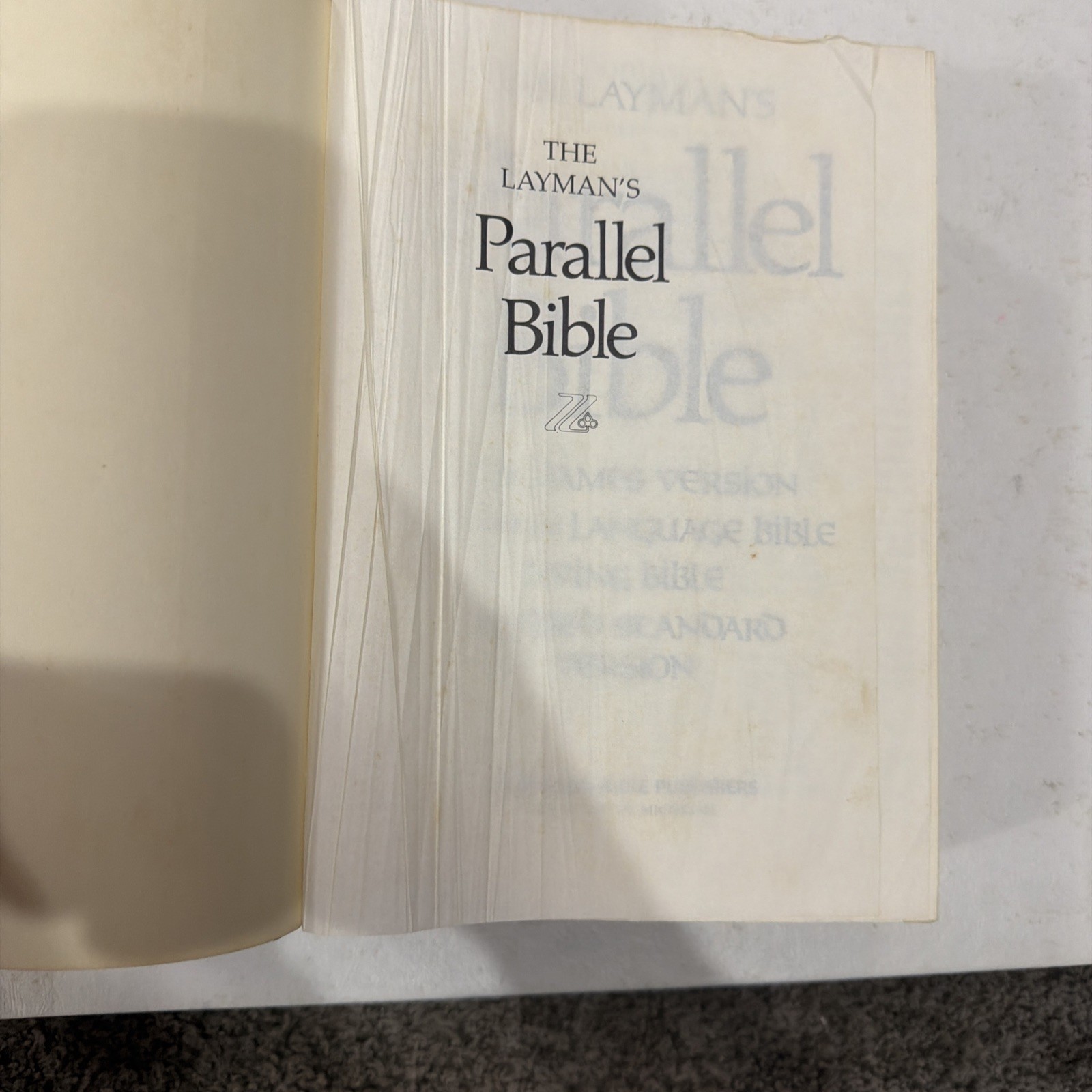 The Layman’s Parallel Bible (1975 Vintage Hardcover, Zondervan) – Clean Text