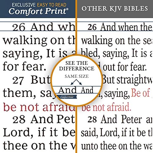 KJV Holy Bible: Gift and Award, Black Leather-Look, Red Letter, Comfort…