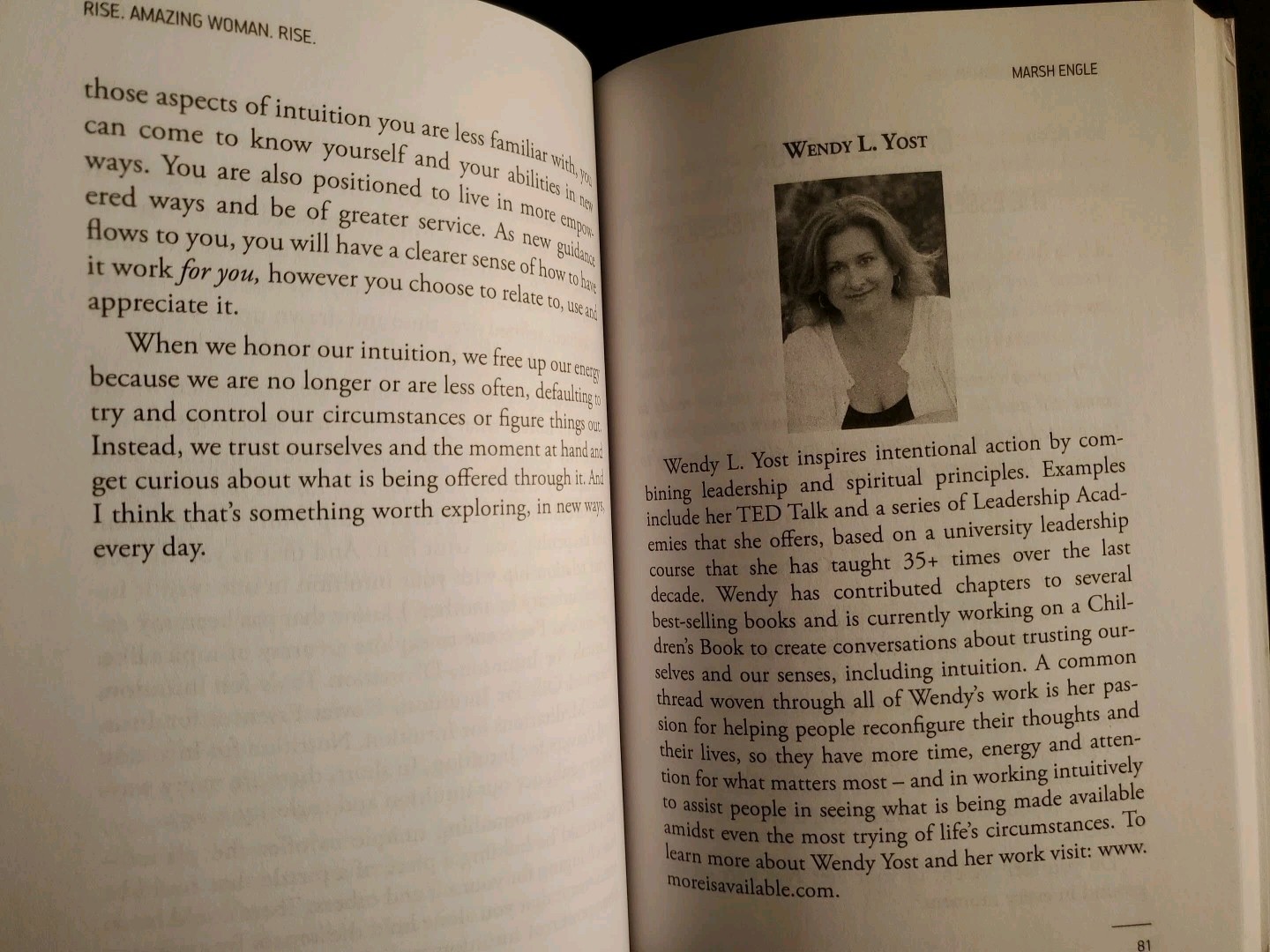 Rise Amazing Woman Rise Marsh Engle Legacy Book Motivational Women