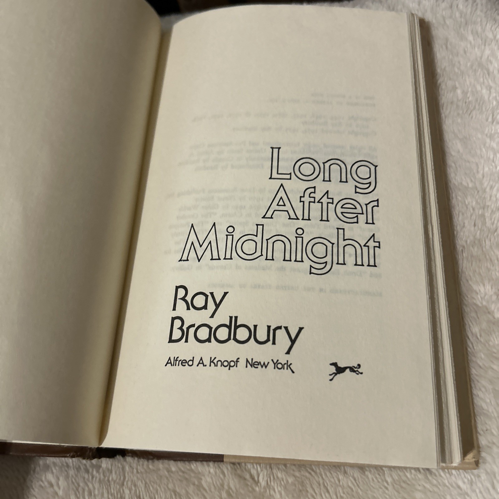 Ray Bradbury Long After Midnight BCE HCDJ 1975 Borzoi Books USED