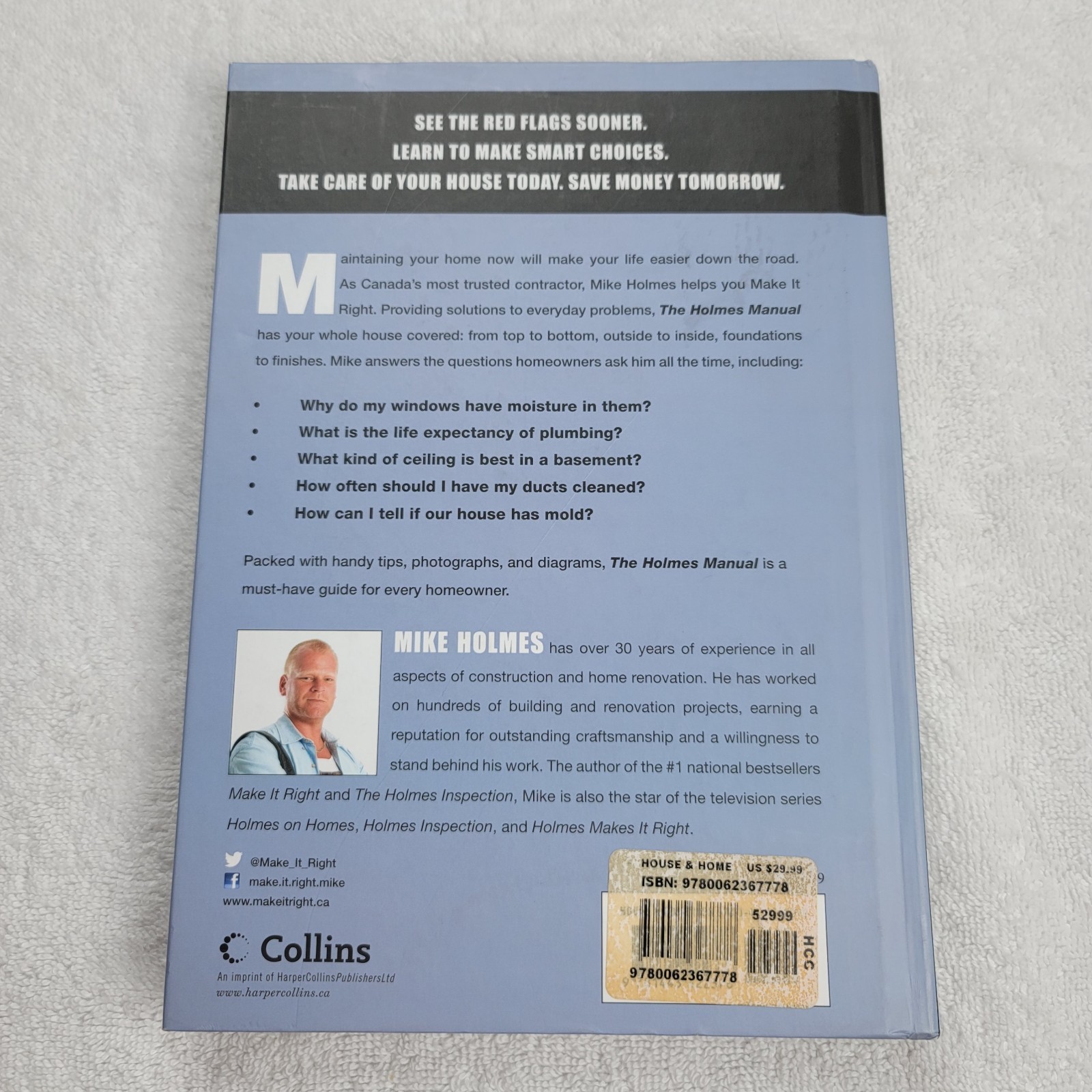 The Holmes Manual by Mike Holmes (2015, Hardcover) Very Good Cond