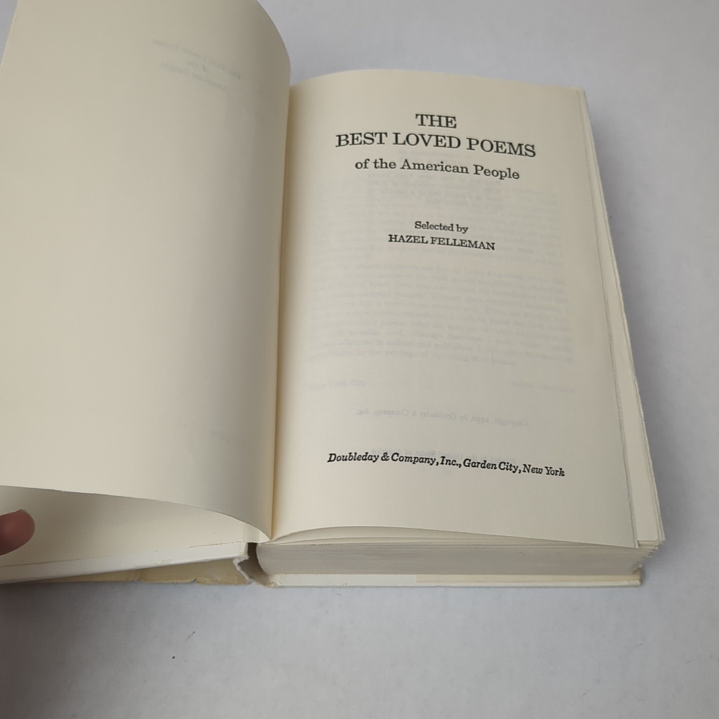 Best Loved Poems of the American People Hardcover Hazel Felleman