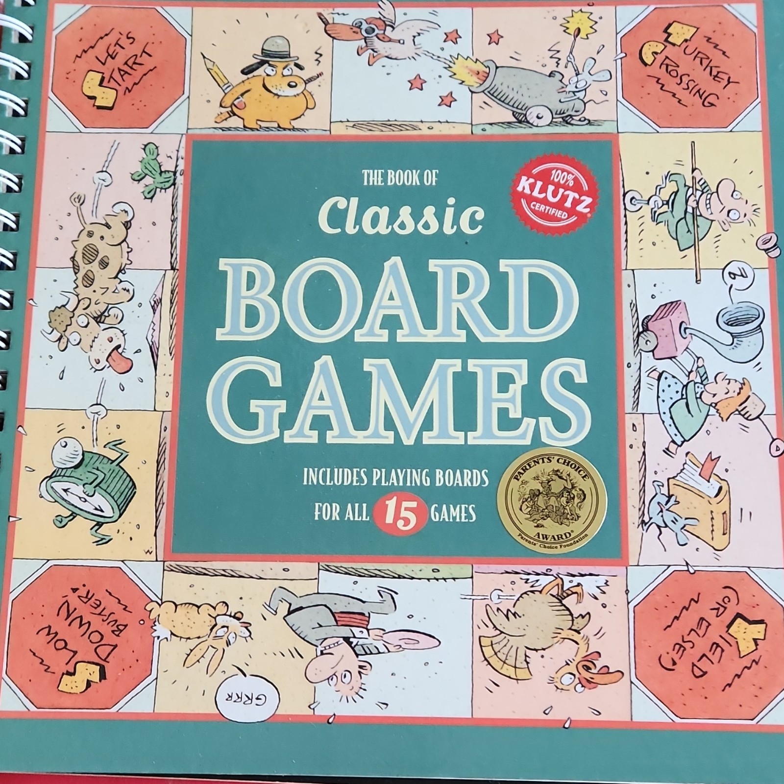 Klutz The Book of Classic Board Games Sid Sackson Illustrated Spiral Bound 1990s