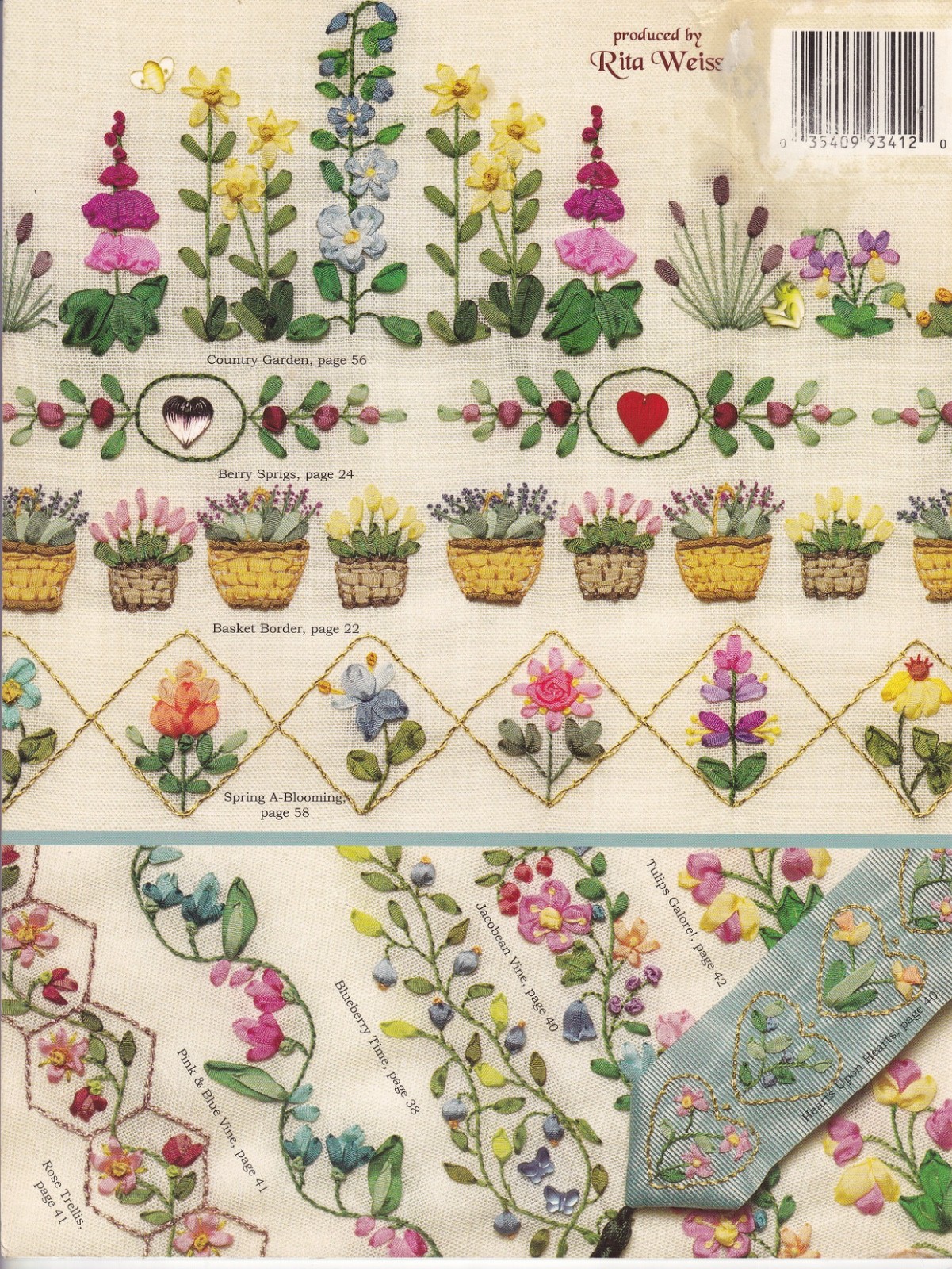 Encyclopedia of Ribbon Embroidery Borders by Deanna Hall West (1999, Trade Paper